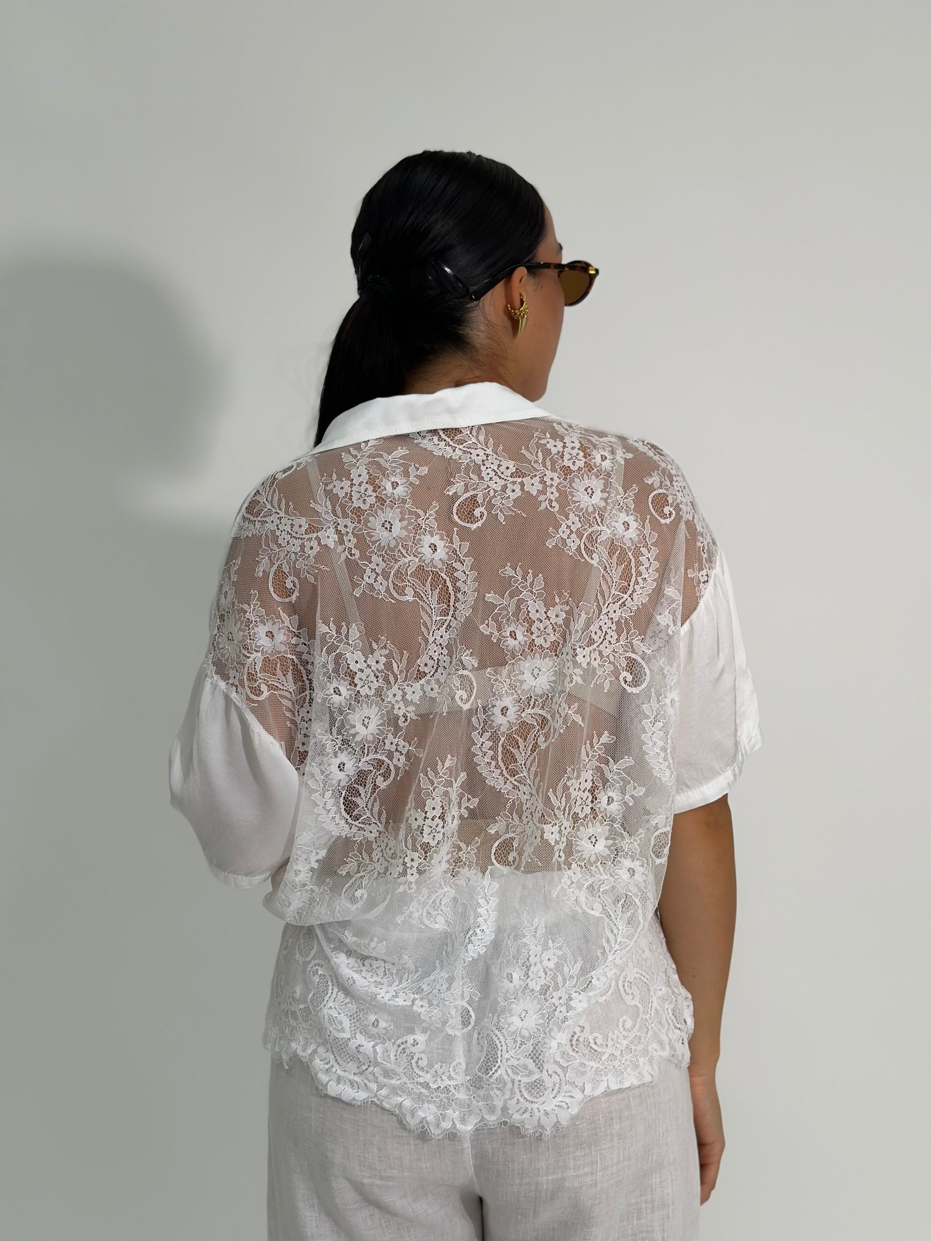 Camicia pizzo 10674