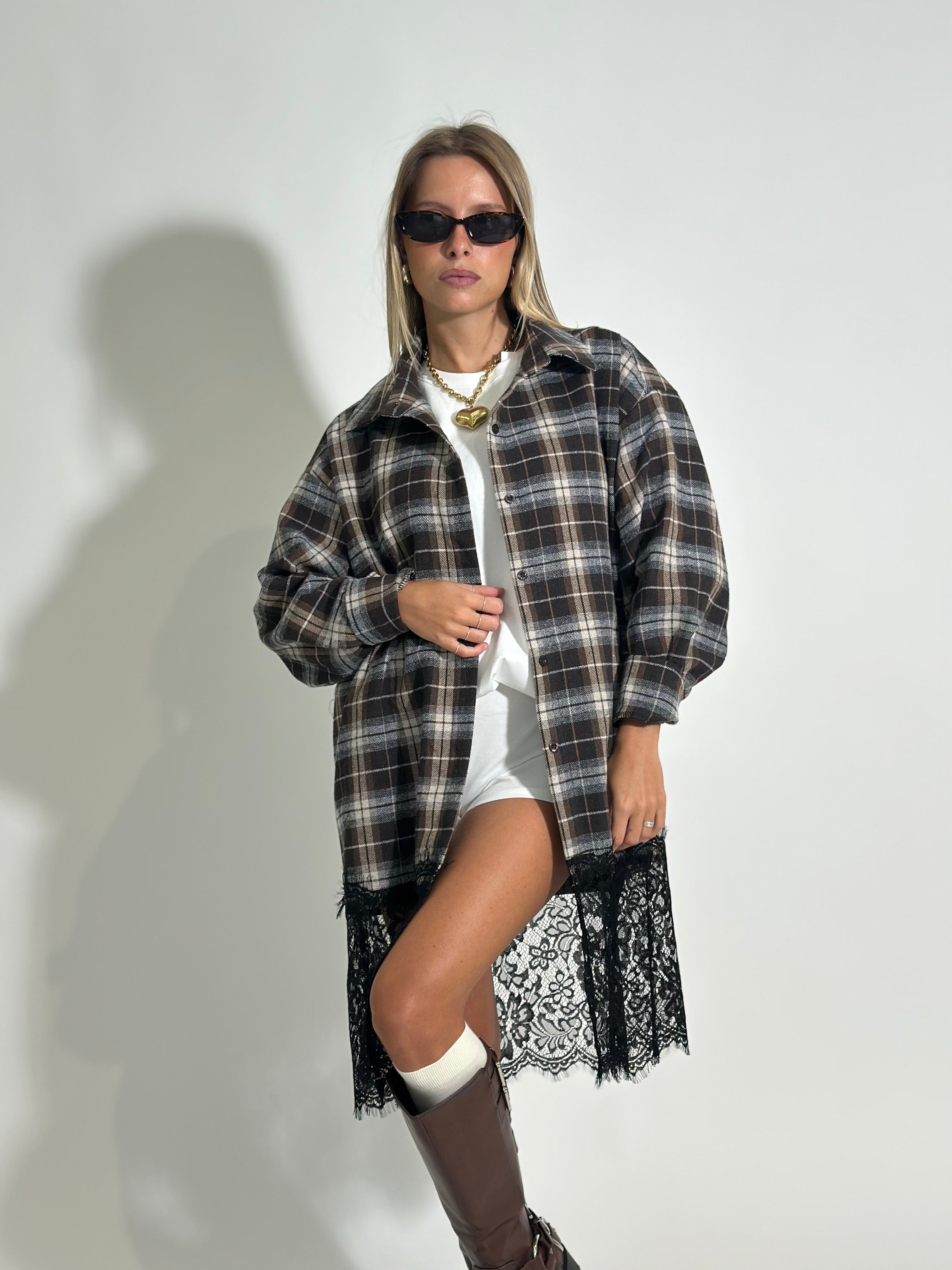 Camicia maxi check 6777