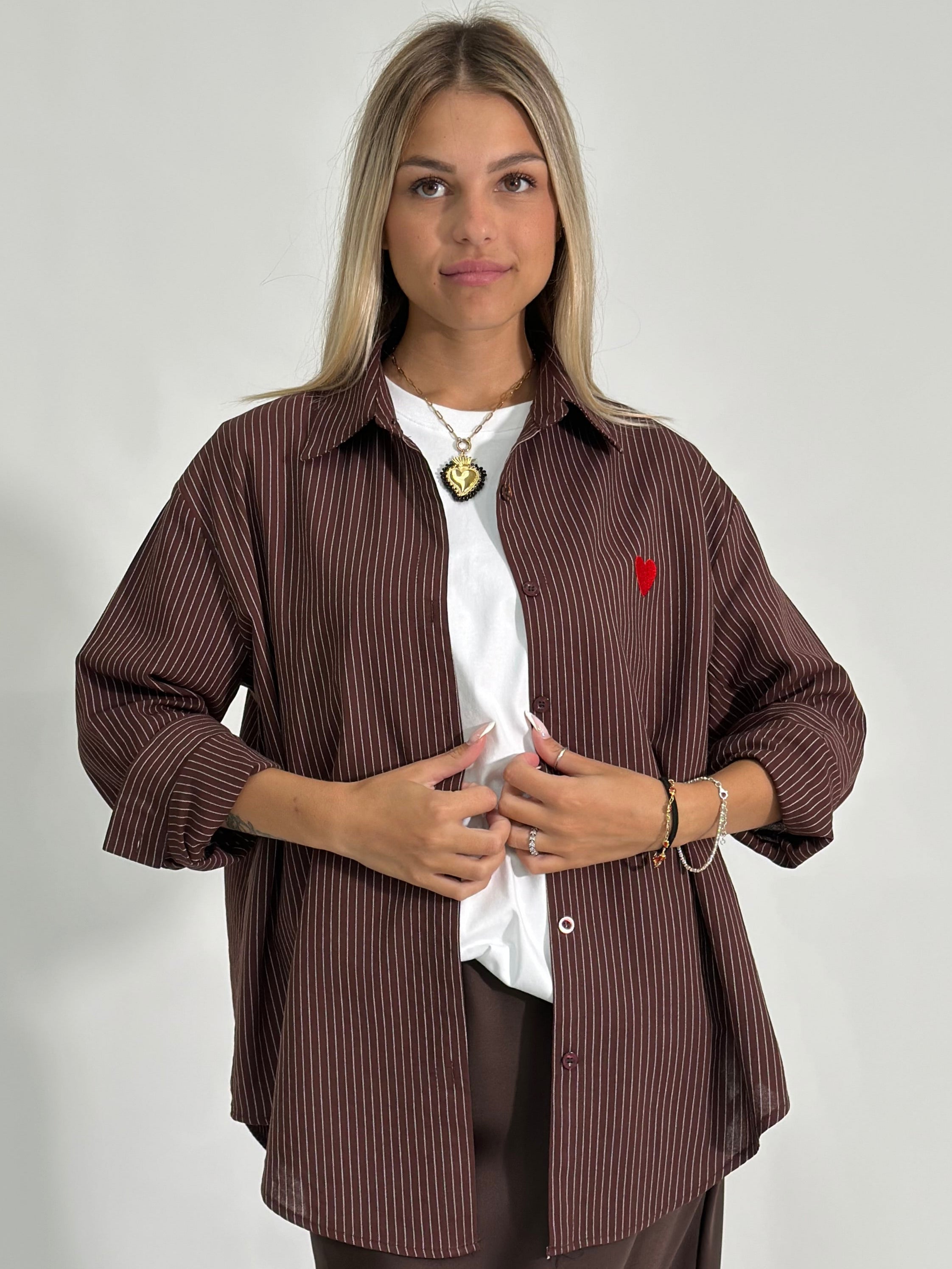Camicia cuore 2485 MORO