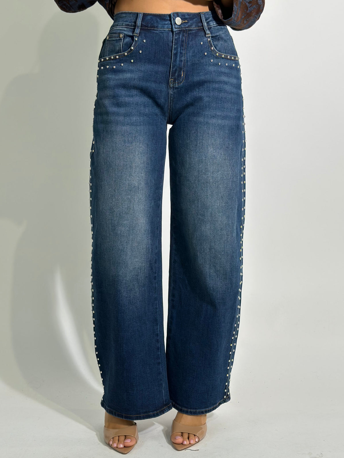 Jeans barrel borchie 2708