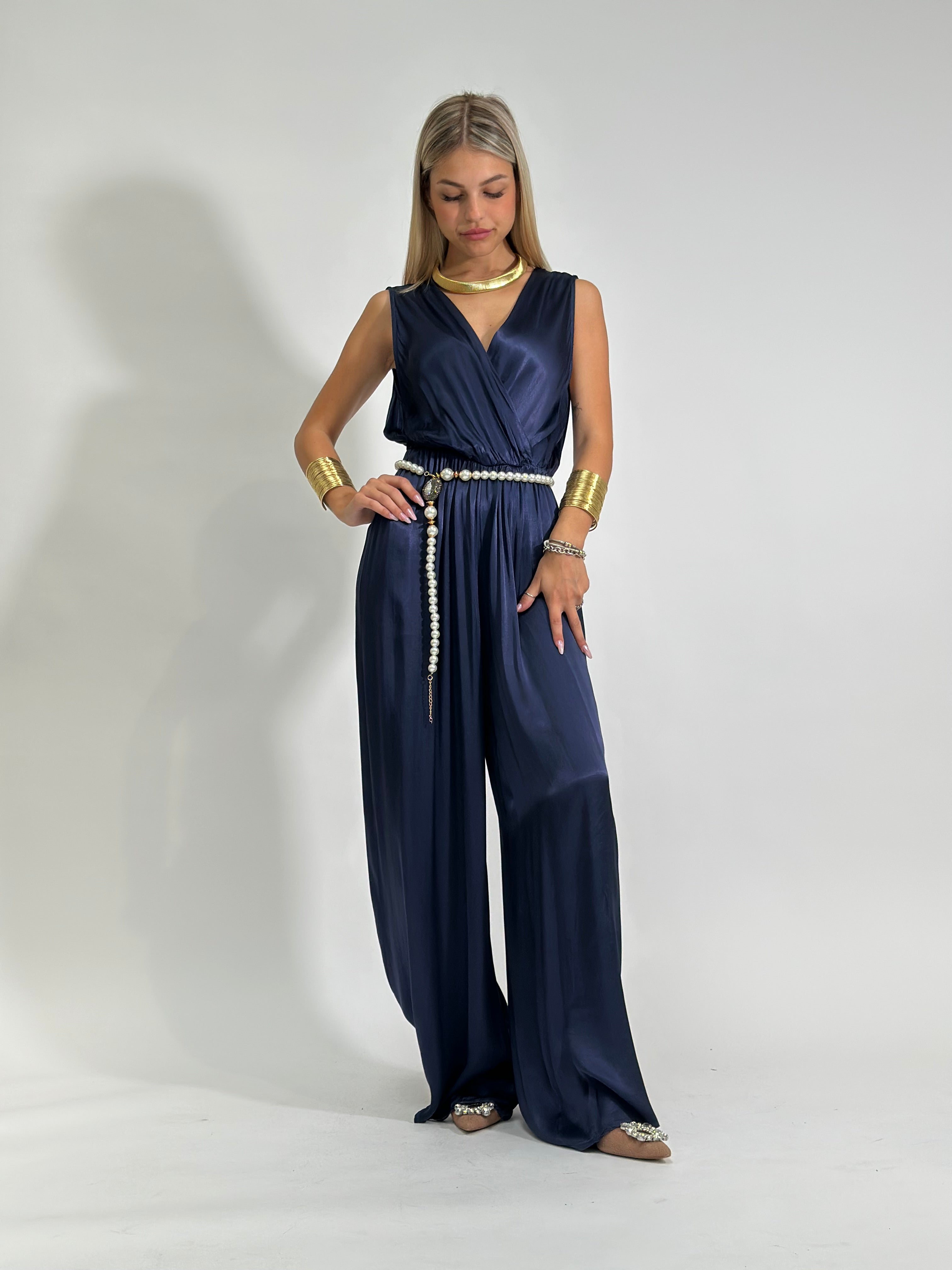 Tuta satin 6508 BLU