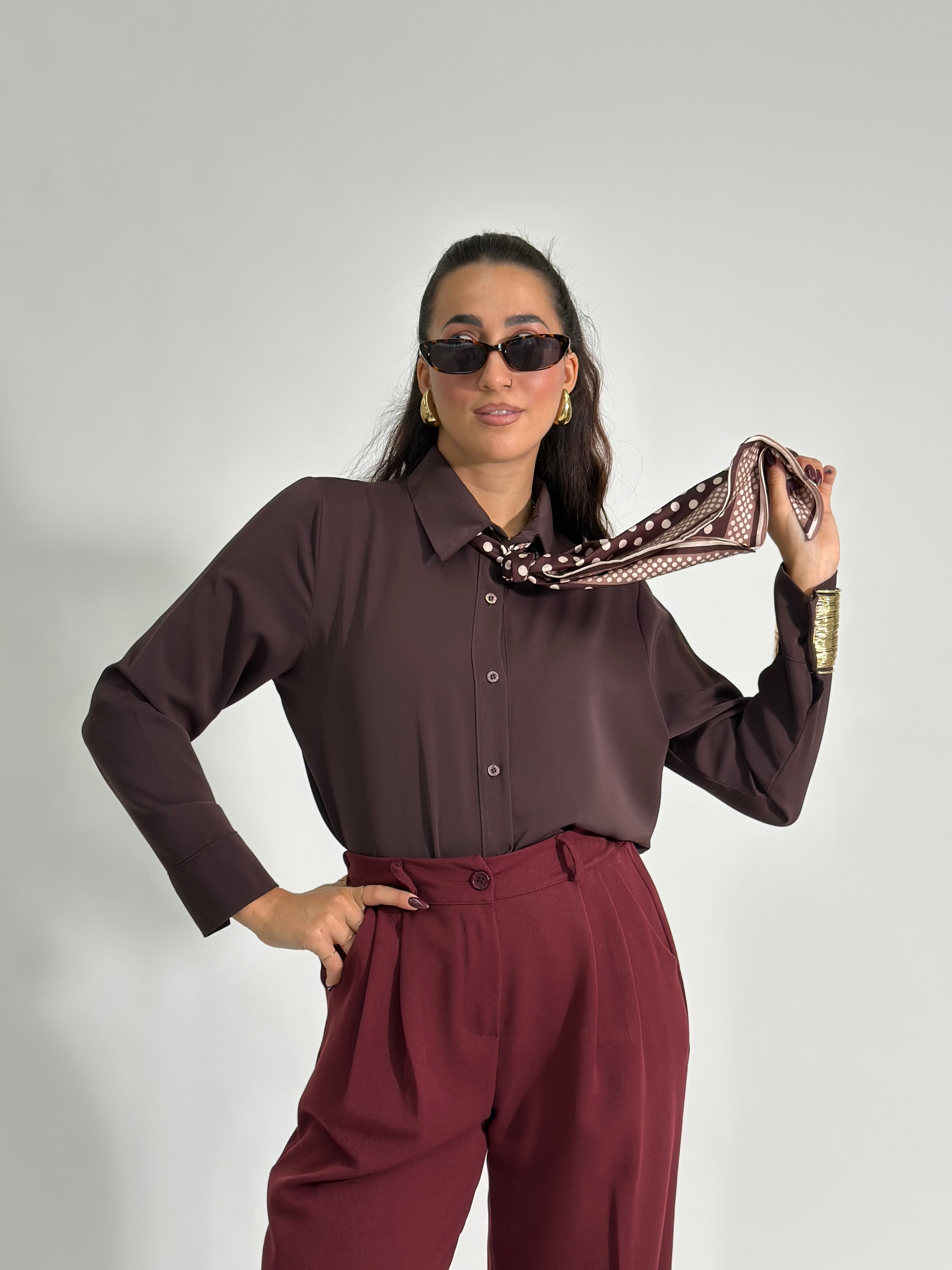 Camicia foulard 113638 MORO