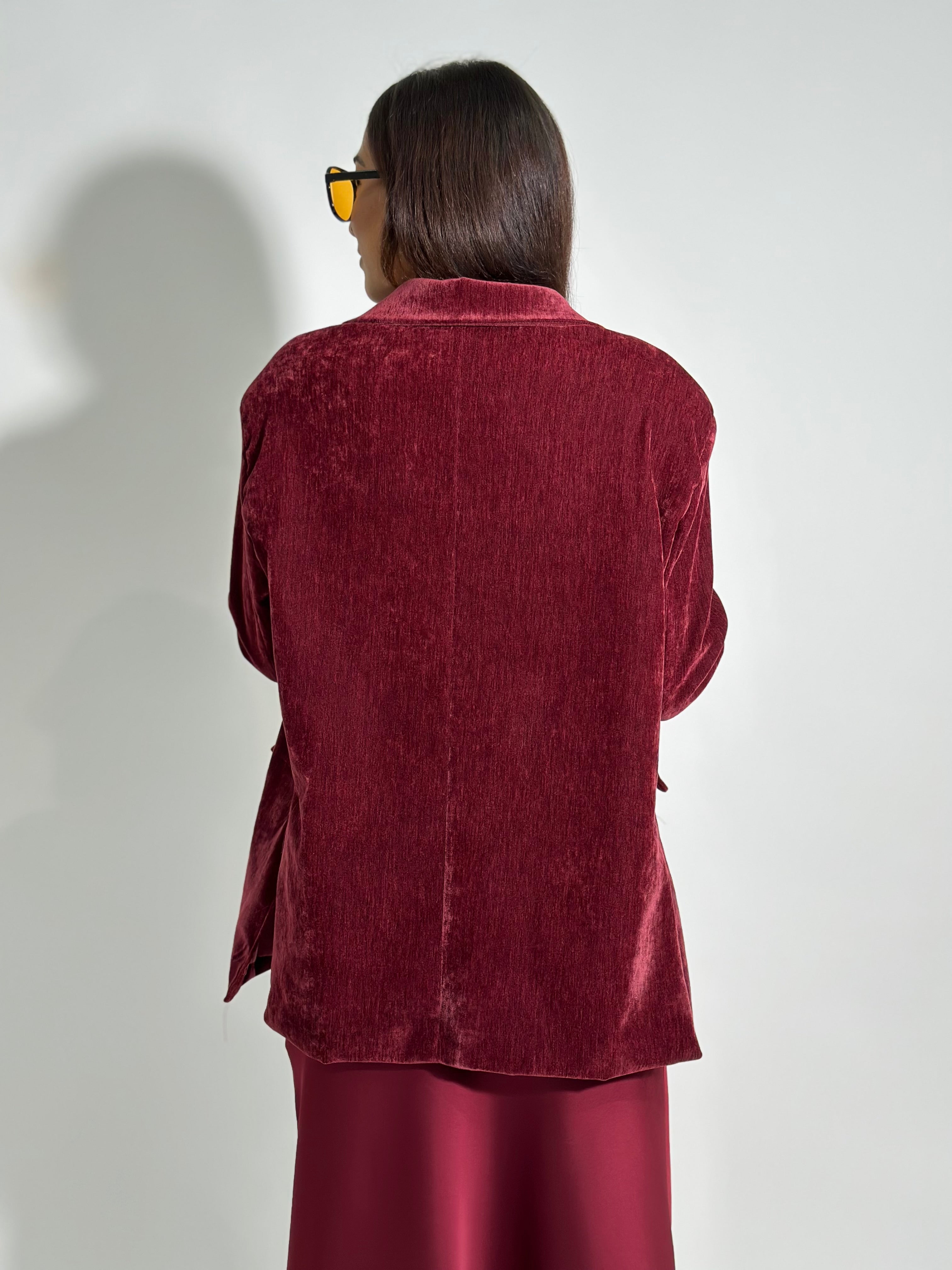 Giacca velour 80021 BORDO'