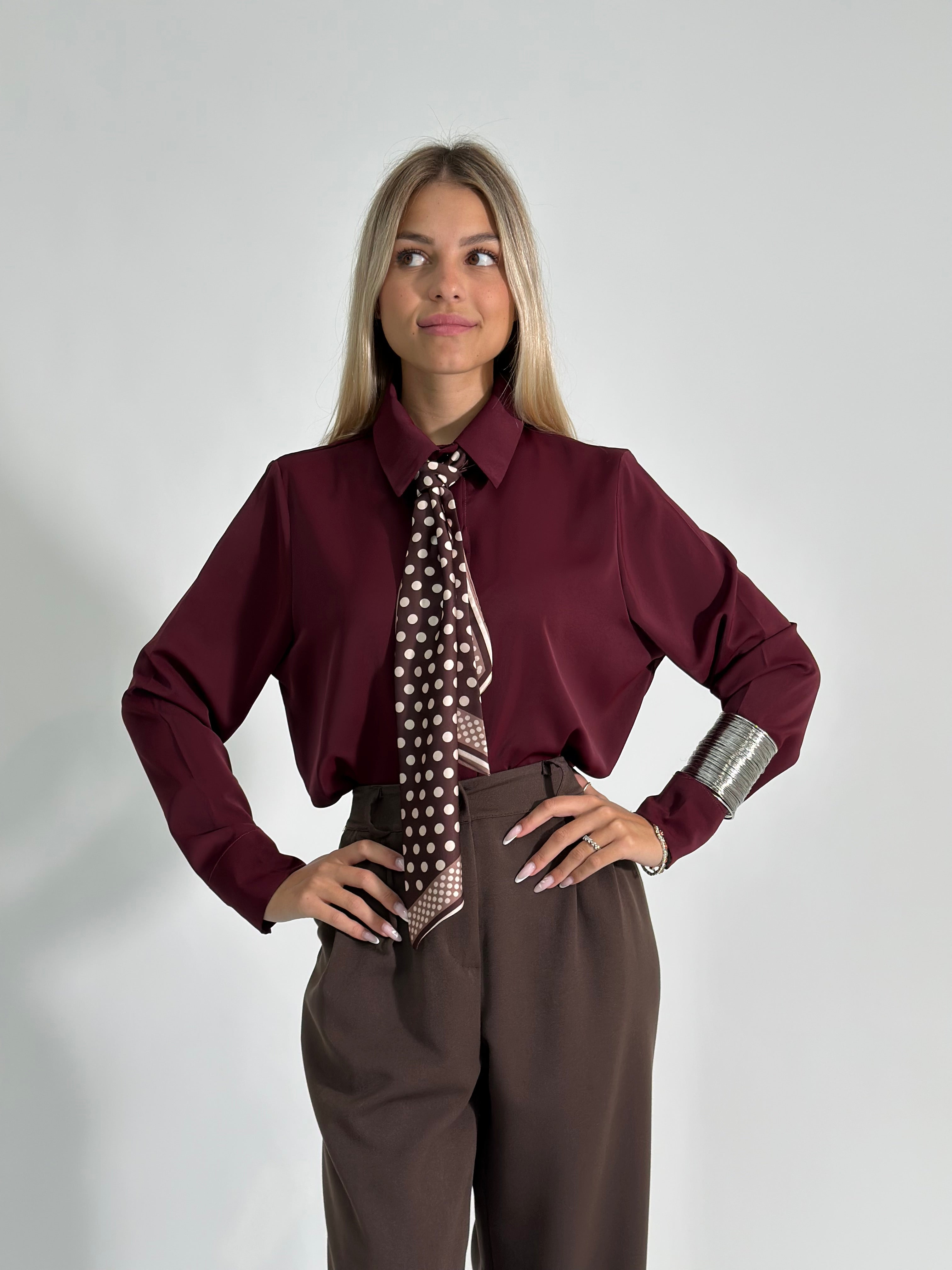 Camicia foulard 113638 BURGUNDY