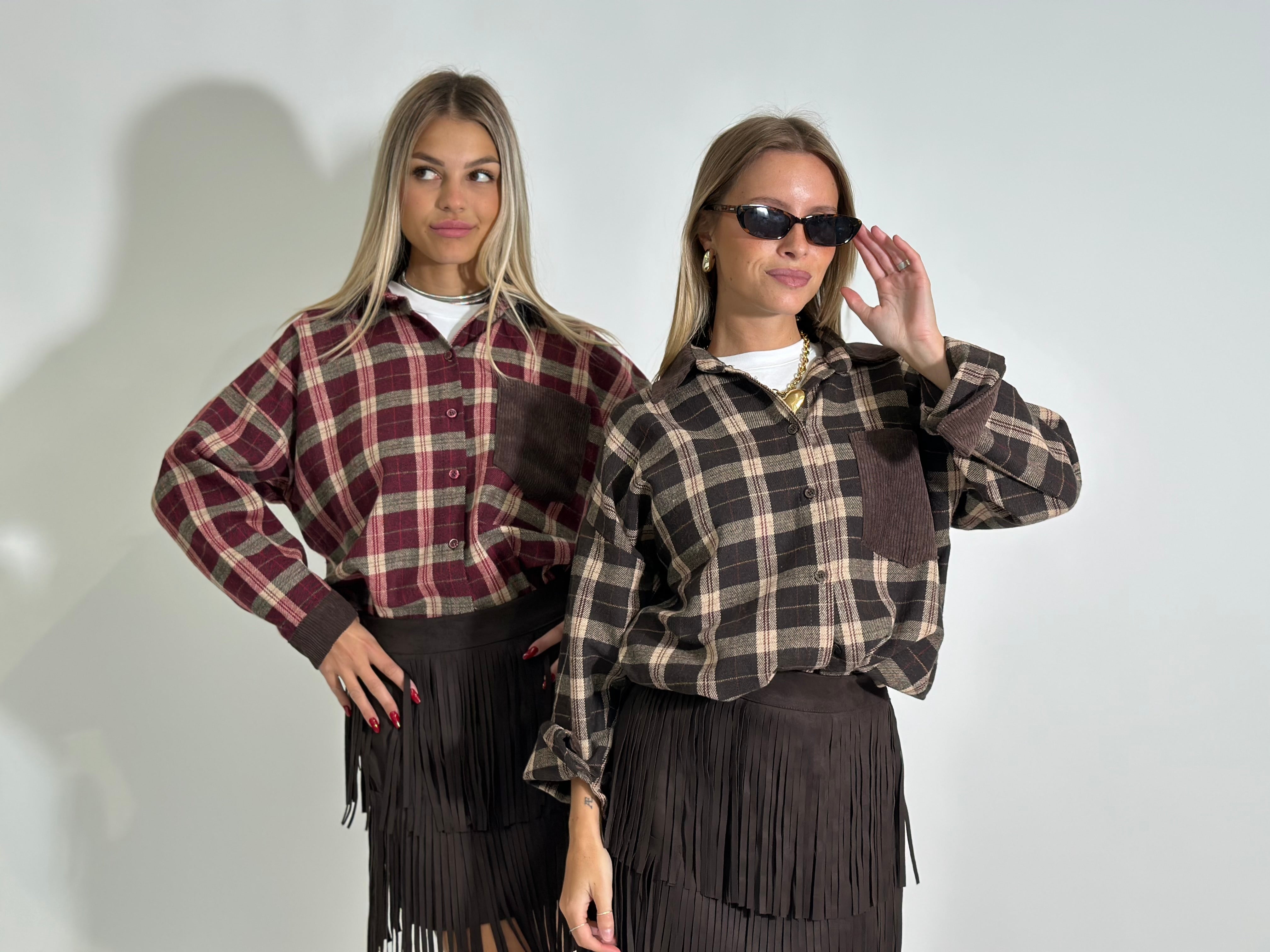 Camicia check 25683-1 BURGUNDY