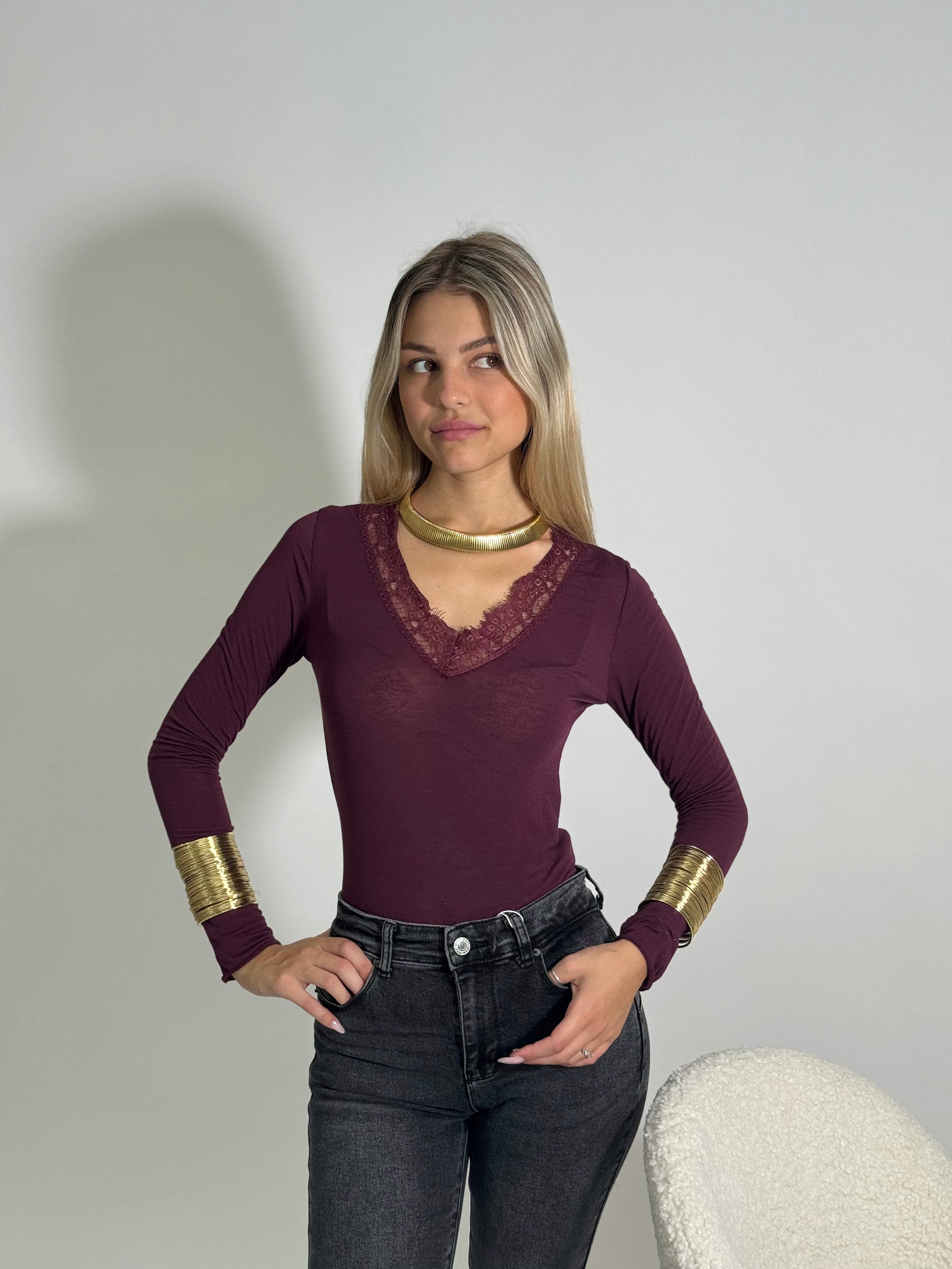 Maglia light cashmere pizzo 26546A