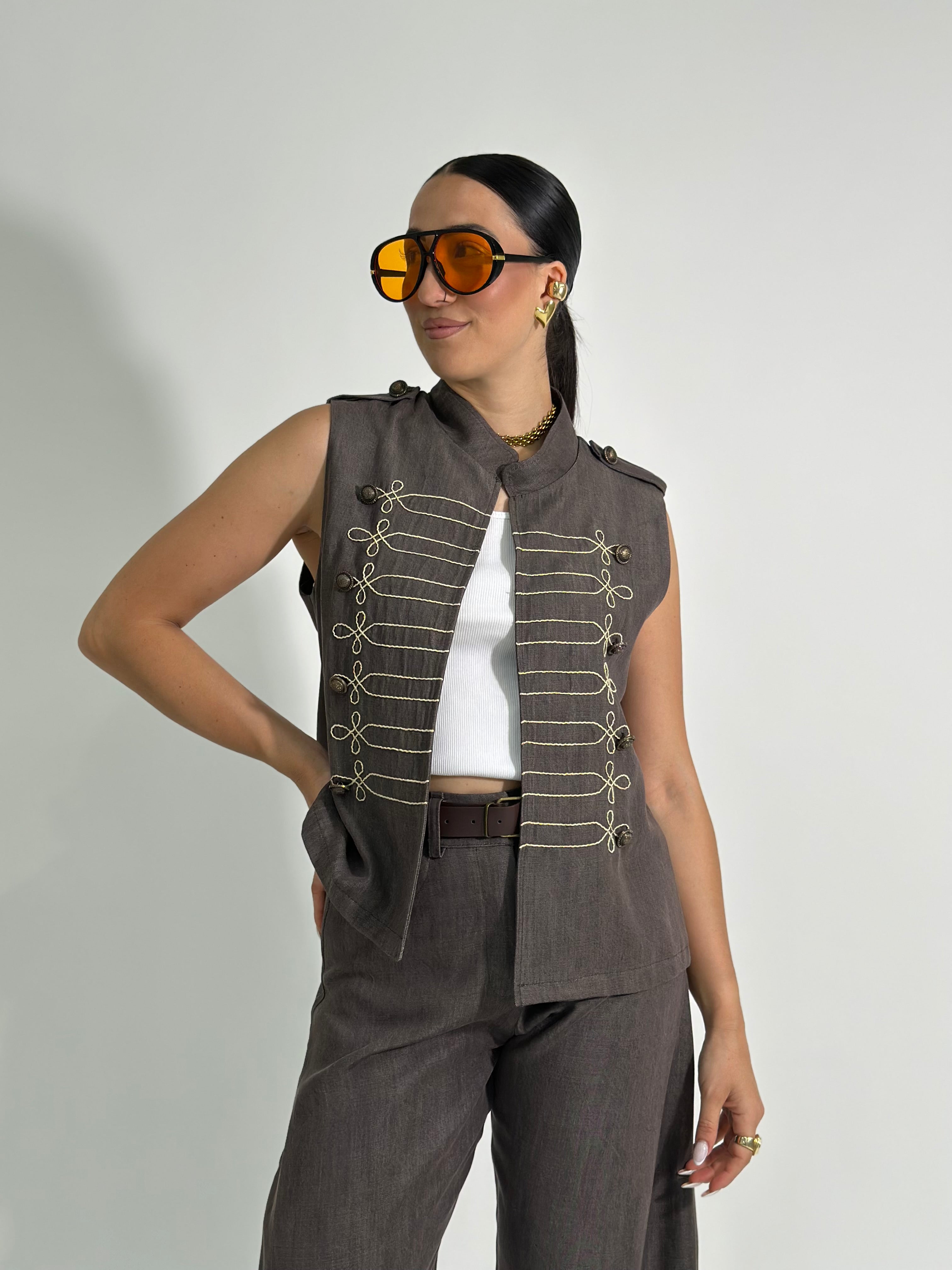 Gilet ricamo 6084