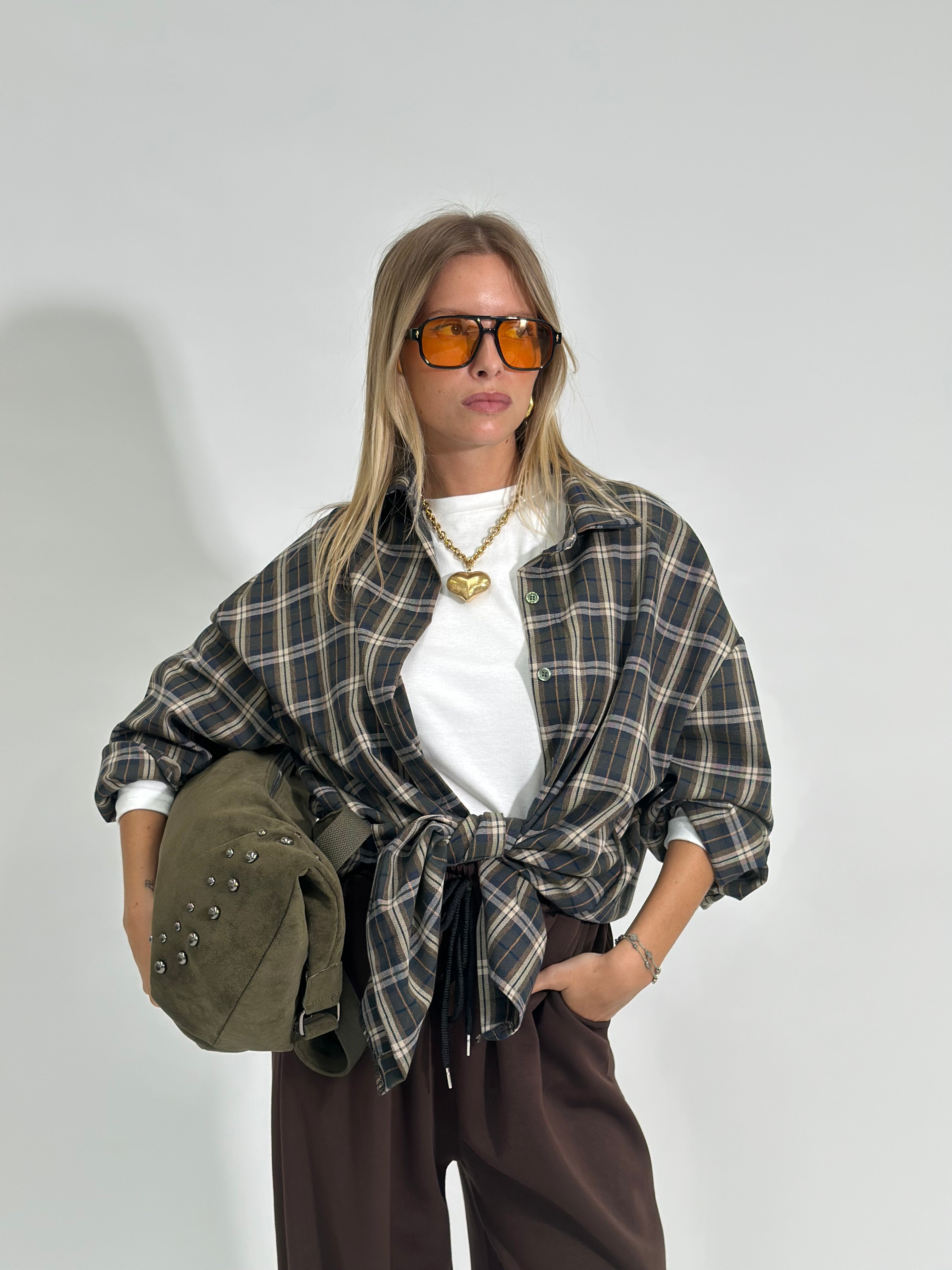 Camicia check 4898 VERDE