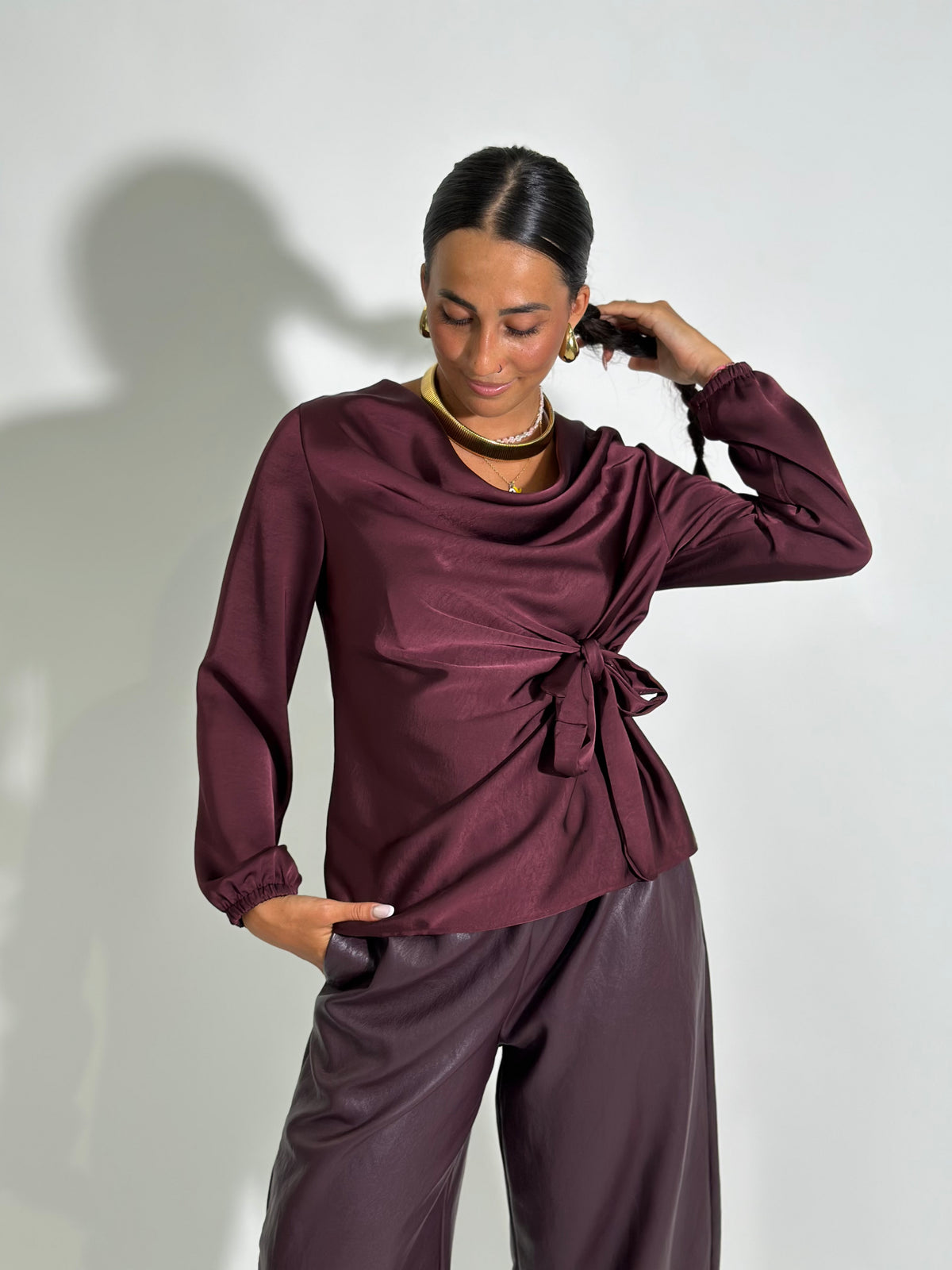 Camicia nodo satin 20072