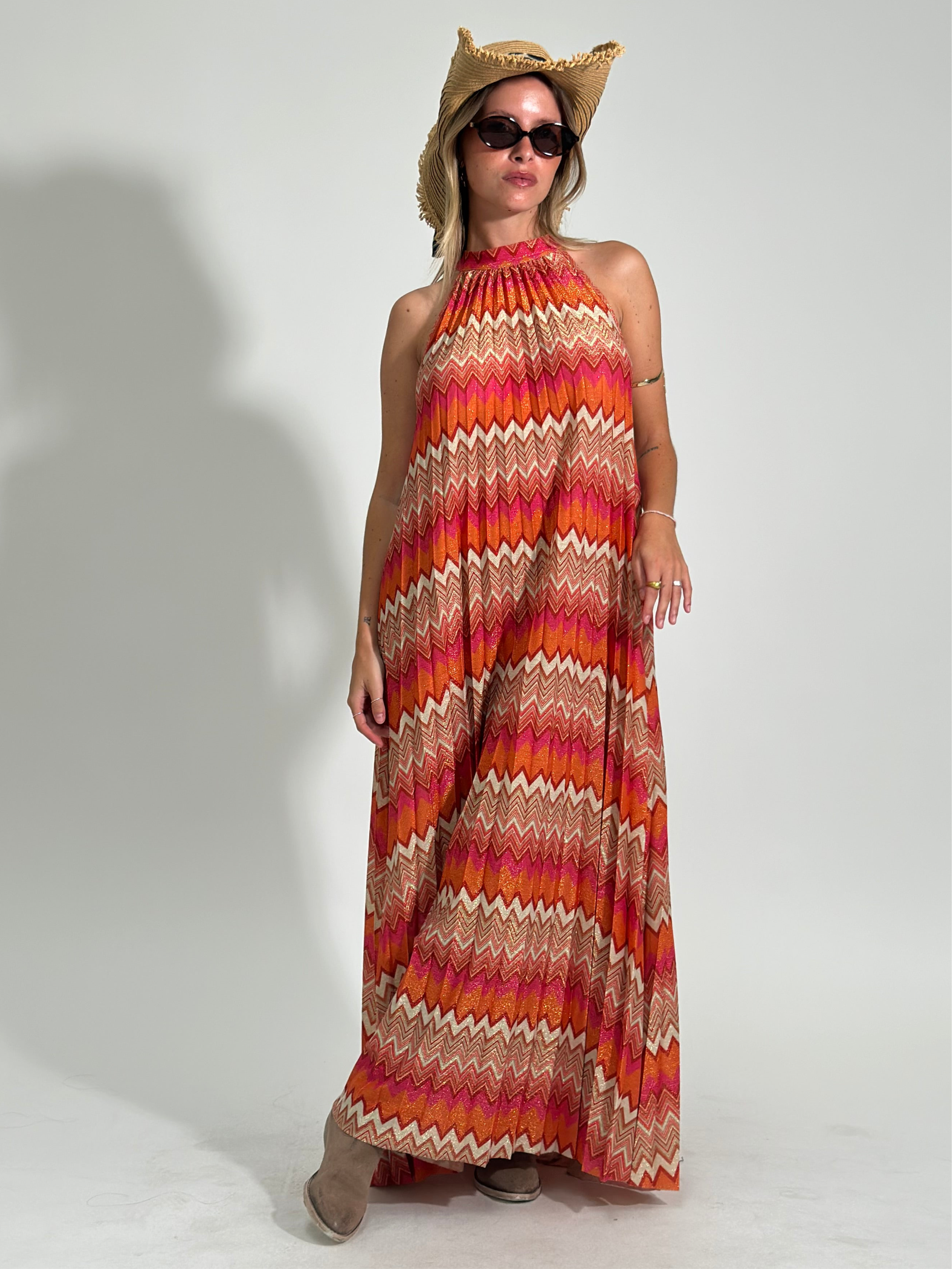 Abito lurex 1372 ARANCIO