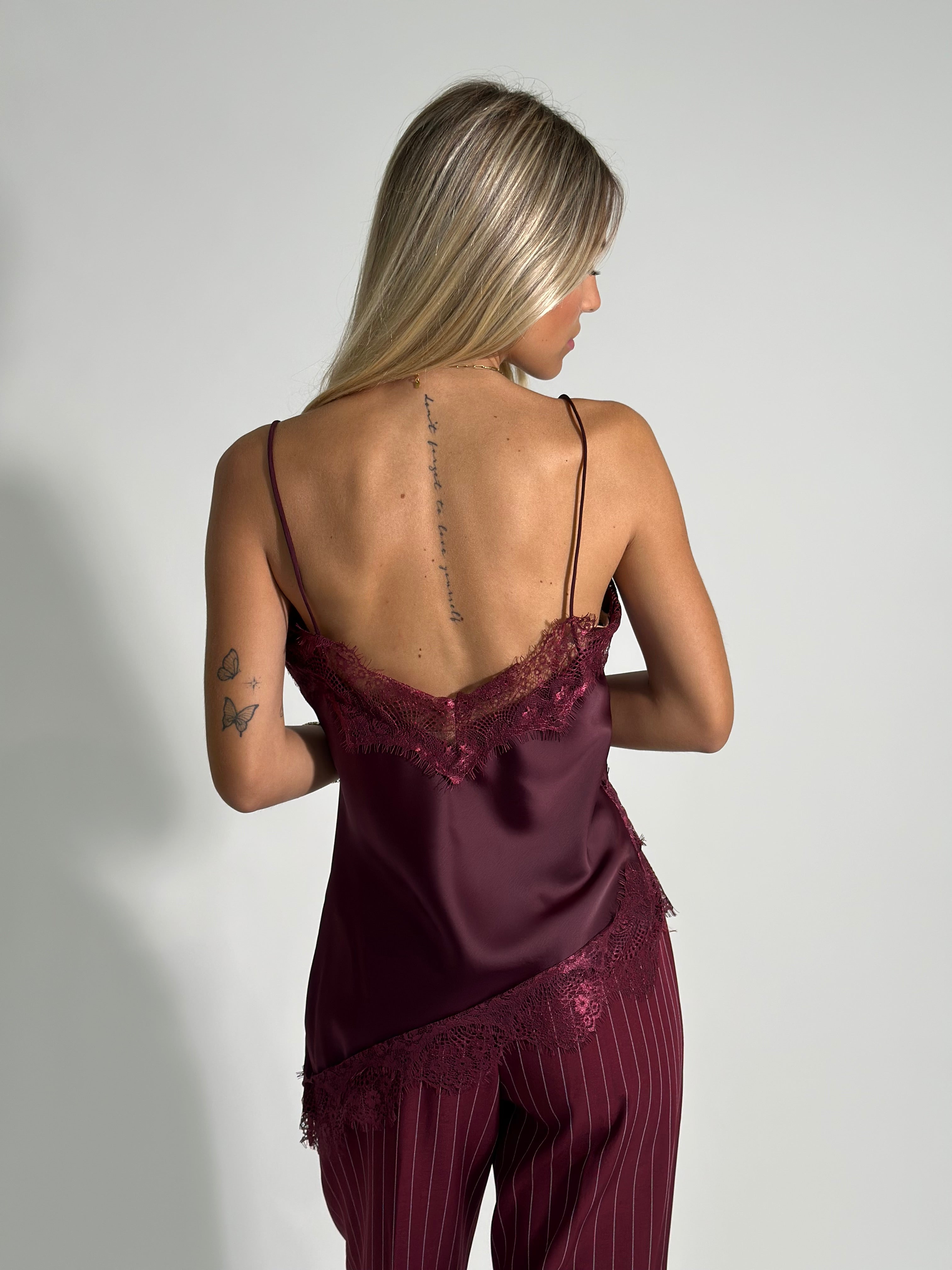 Top lingerie L316 BURGUNDY