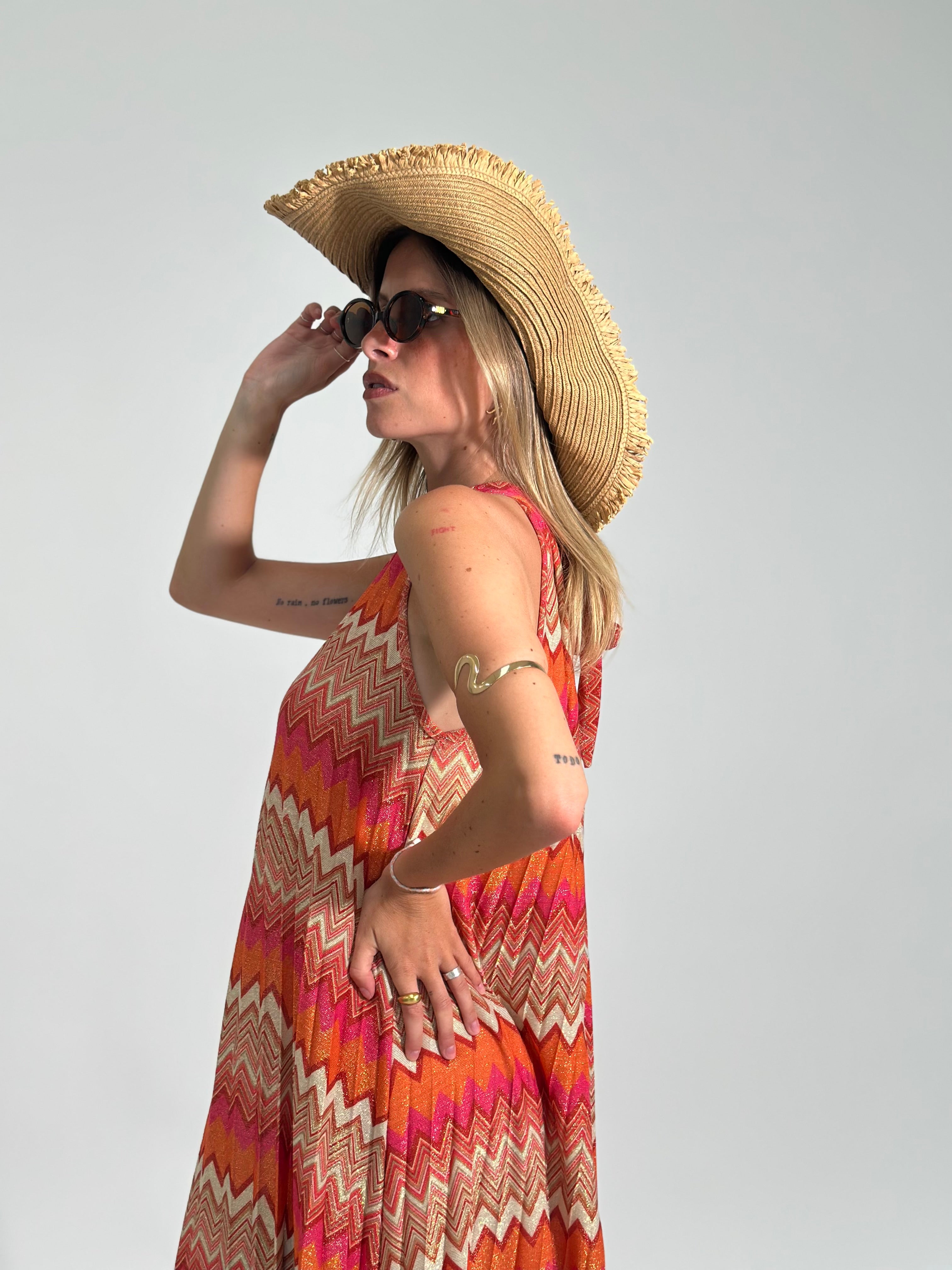 Abito lurex 1372 ARANCIO