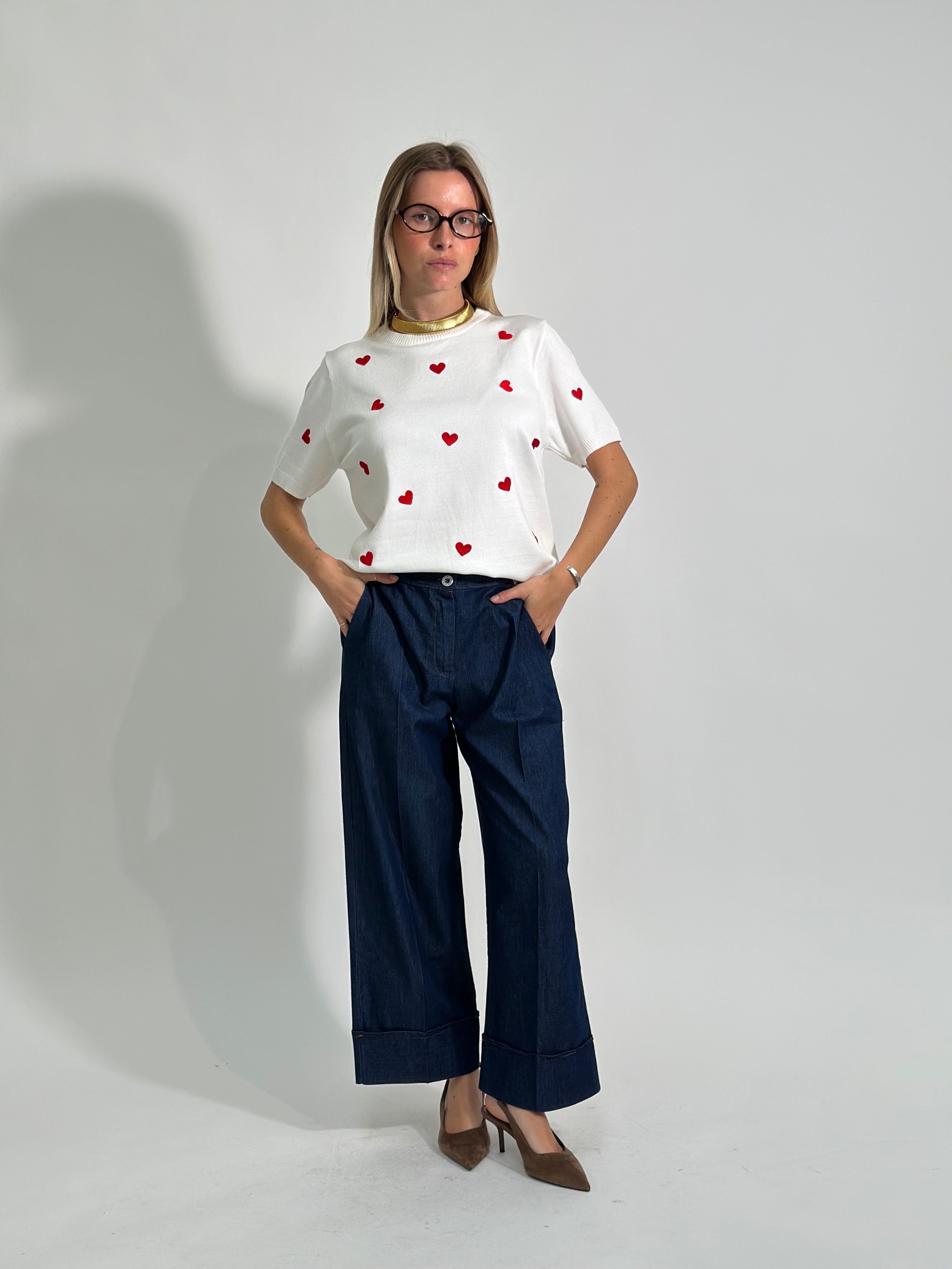 Pantalone Chambray corto 82427