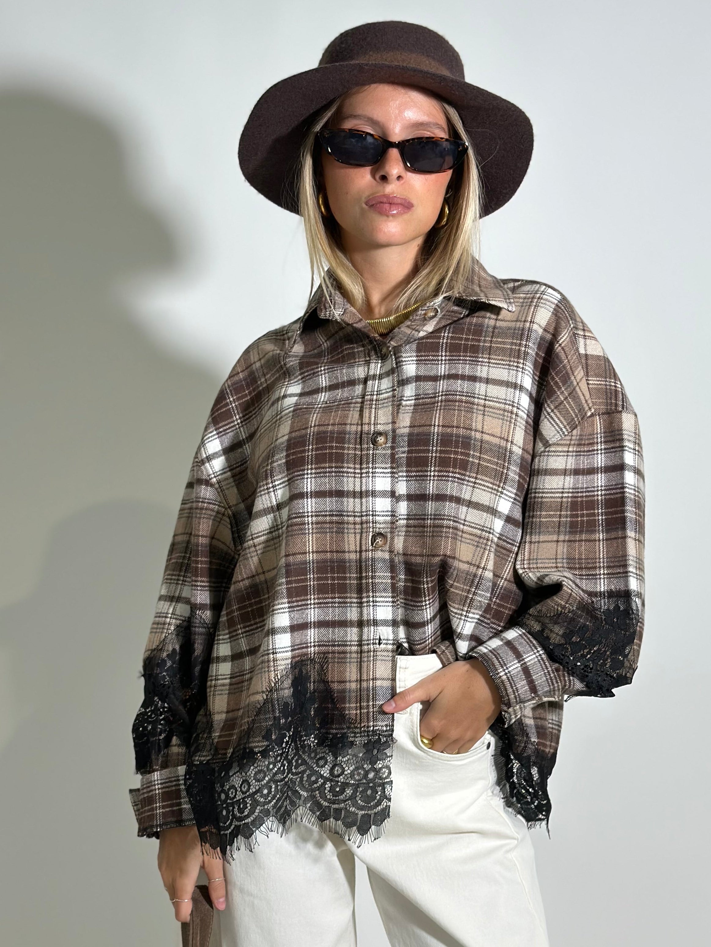 Camicia quadri pizzo 80260 MORO