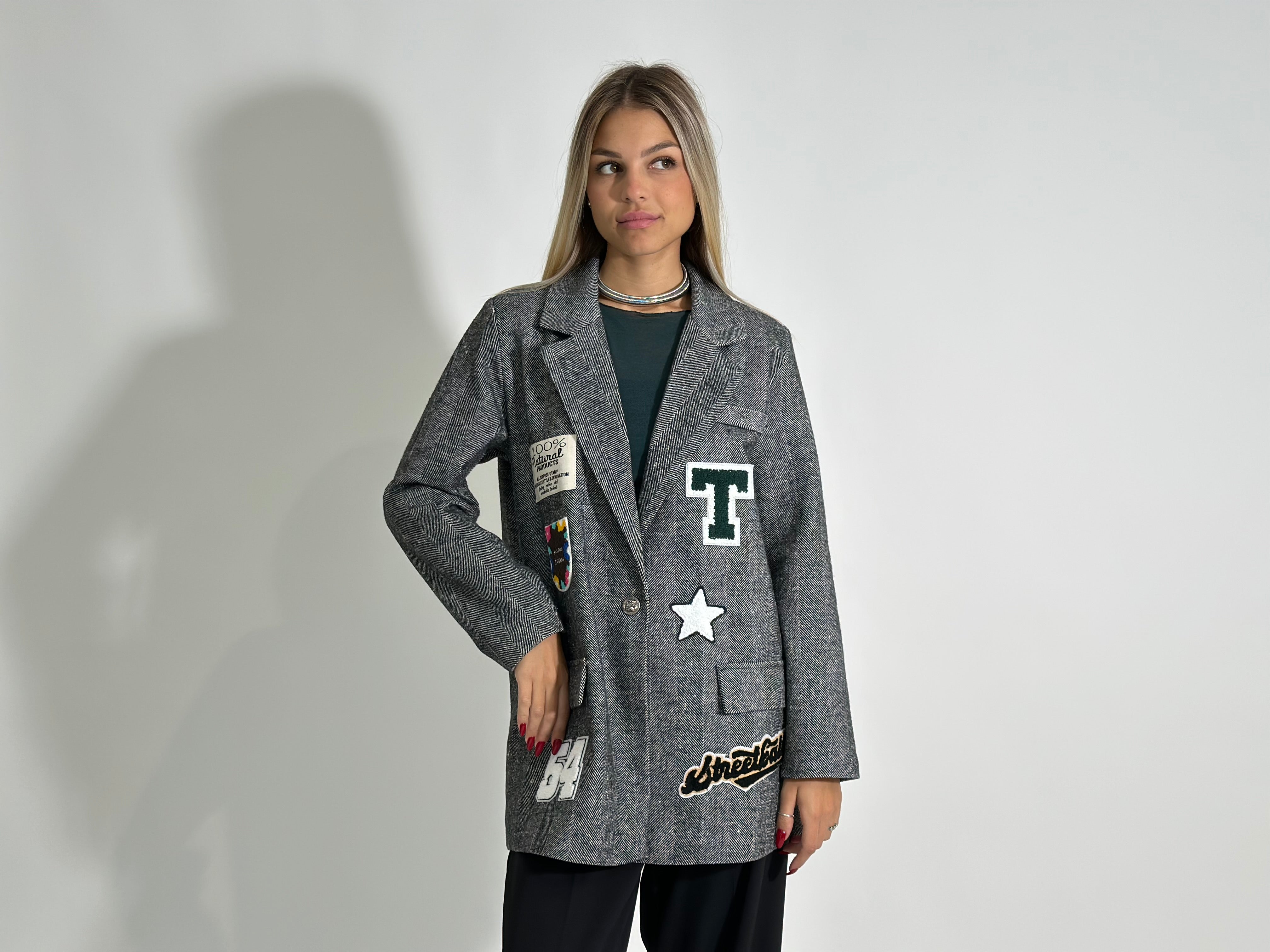 Giacca Patch A7933 NERO
