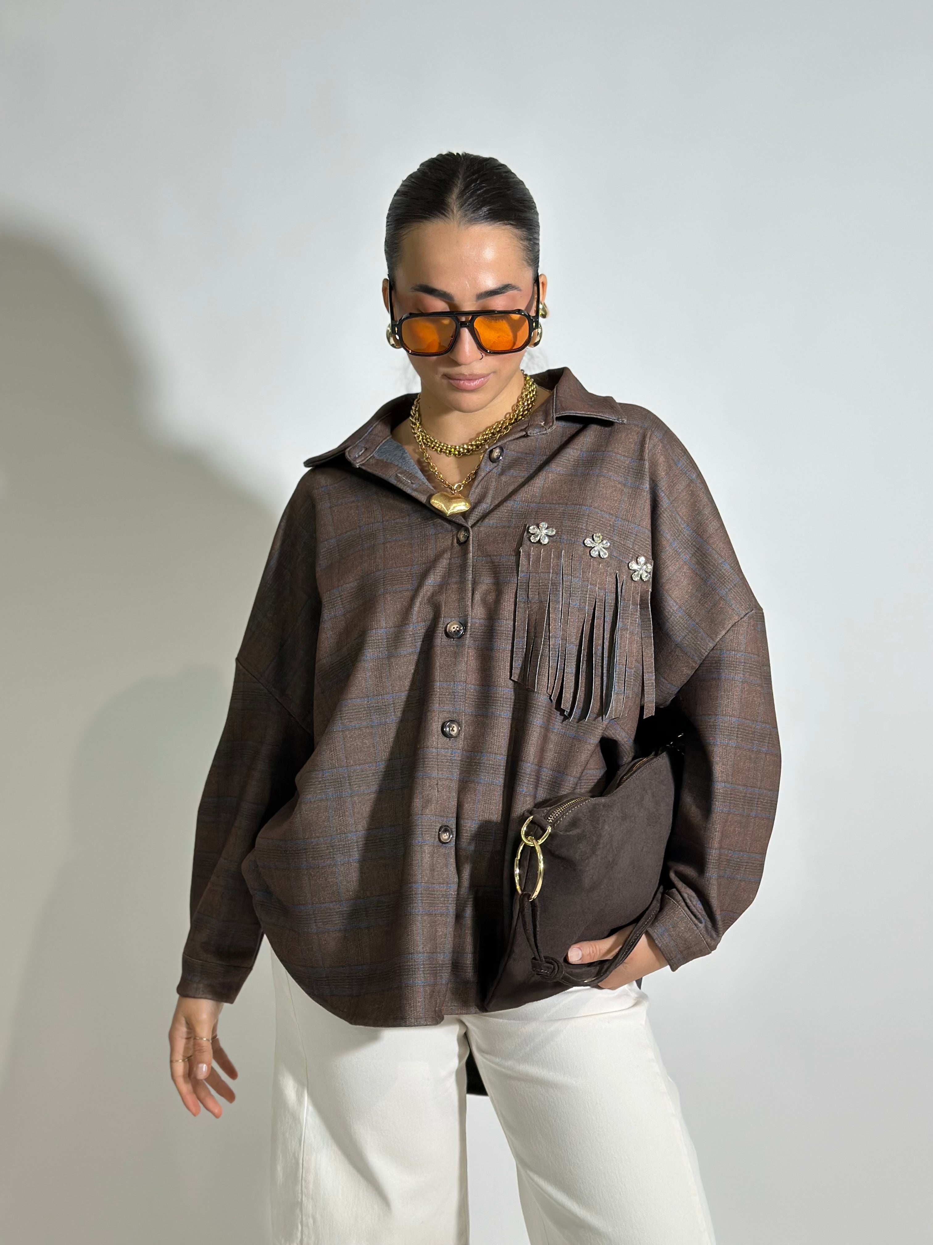 Camicia madras 7814 MORO