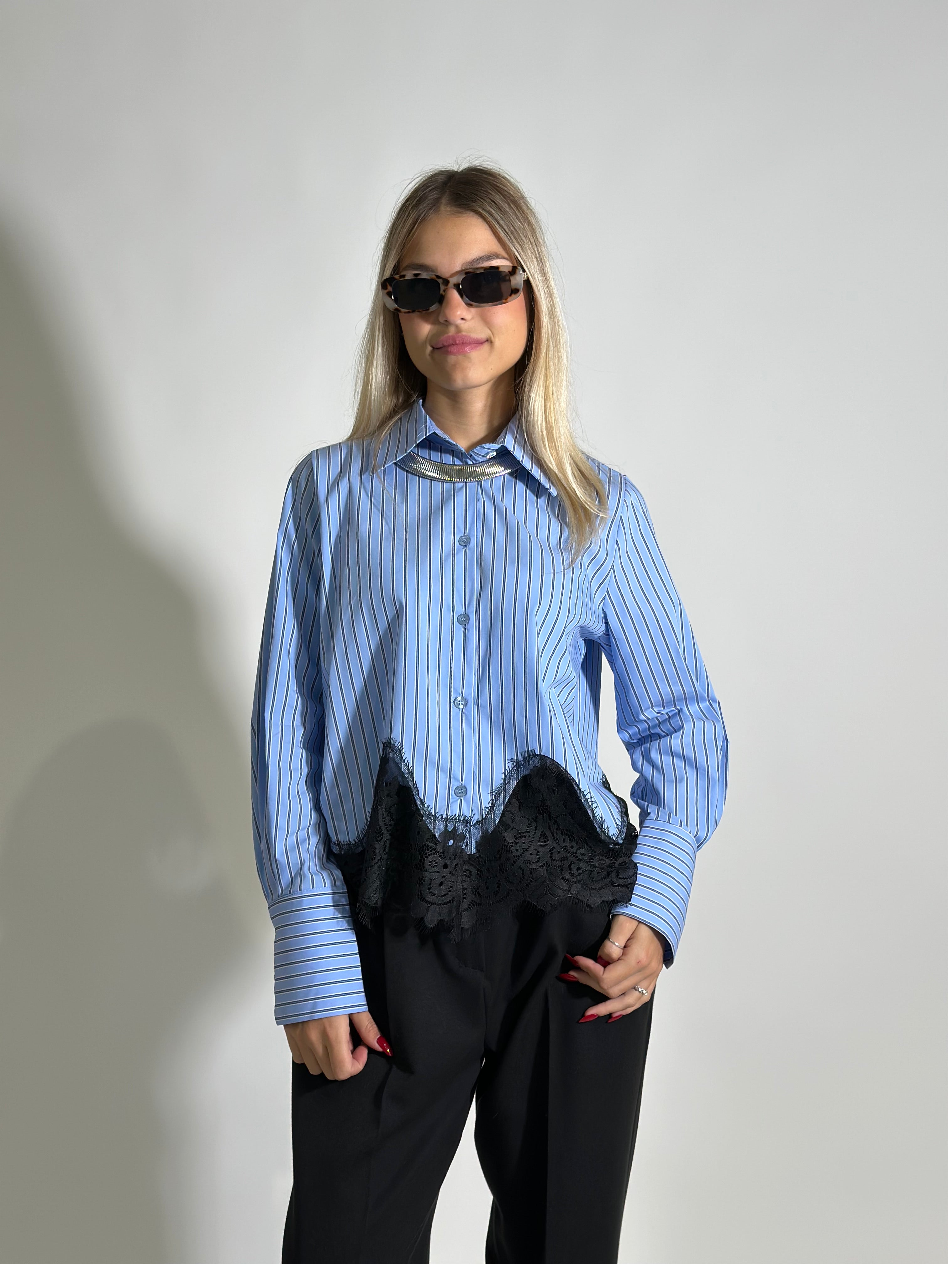 Camicia bastoncino pizzo 4793-R