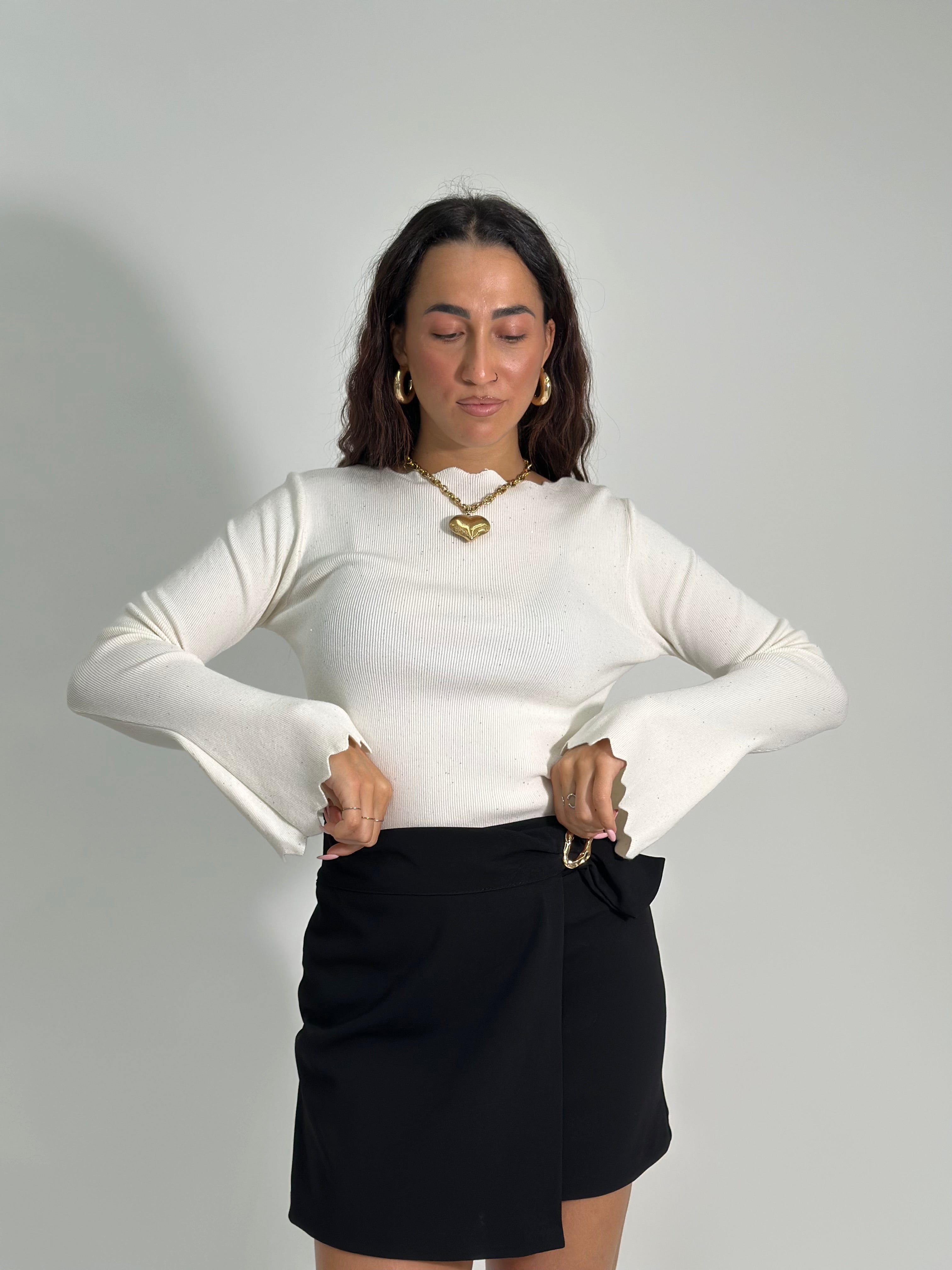Maglia smerlo NZ5513 PANNA