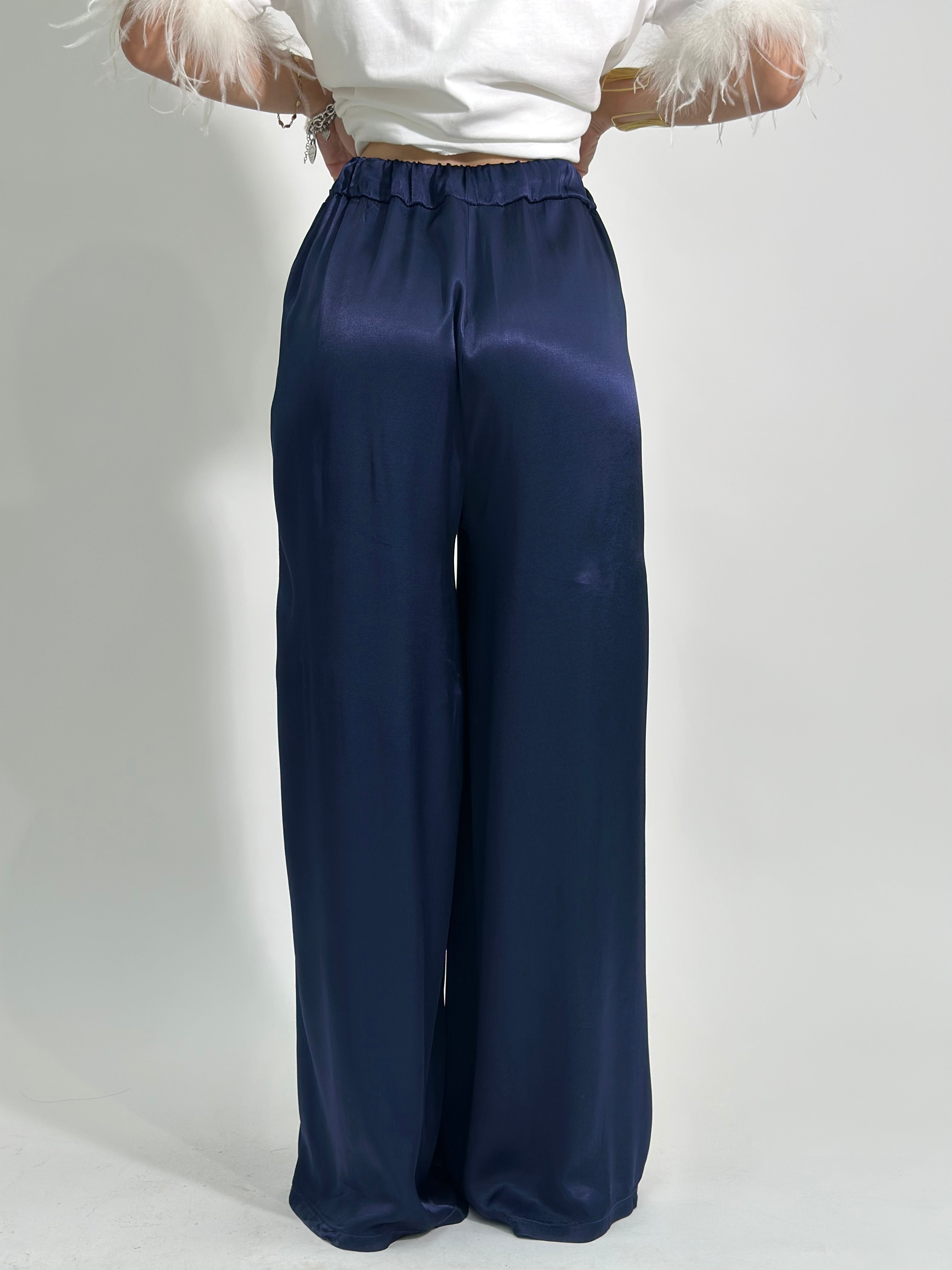 Pantalone satin coulisse 60006