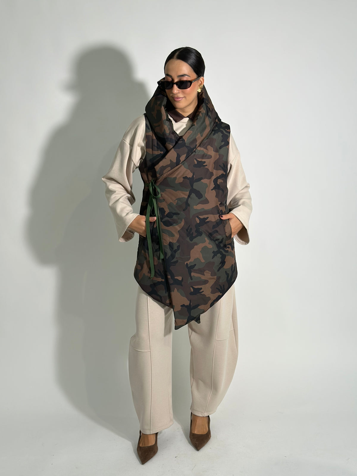 Gilet trapuntato camouflage A5981