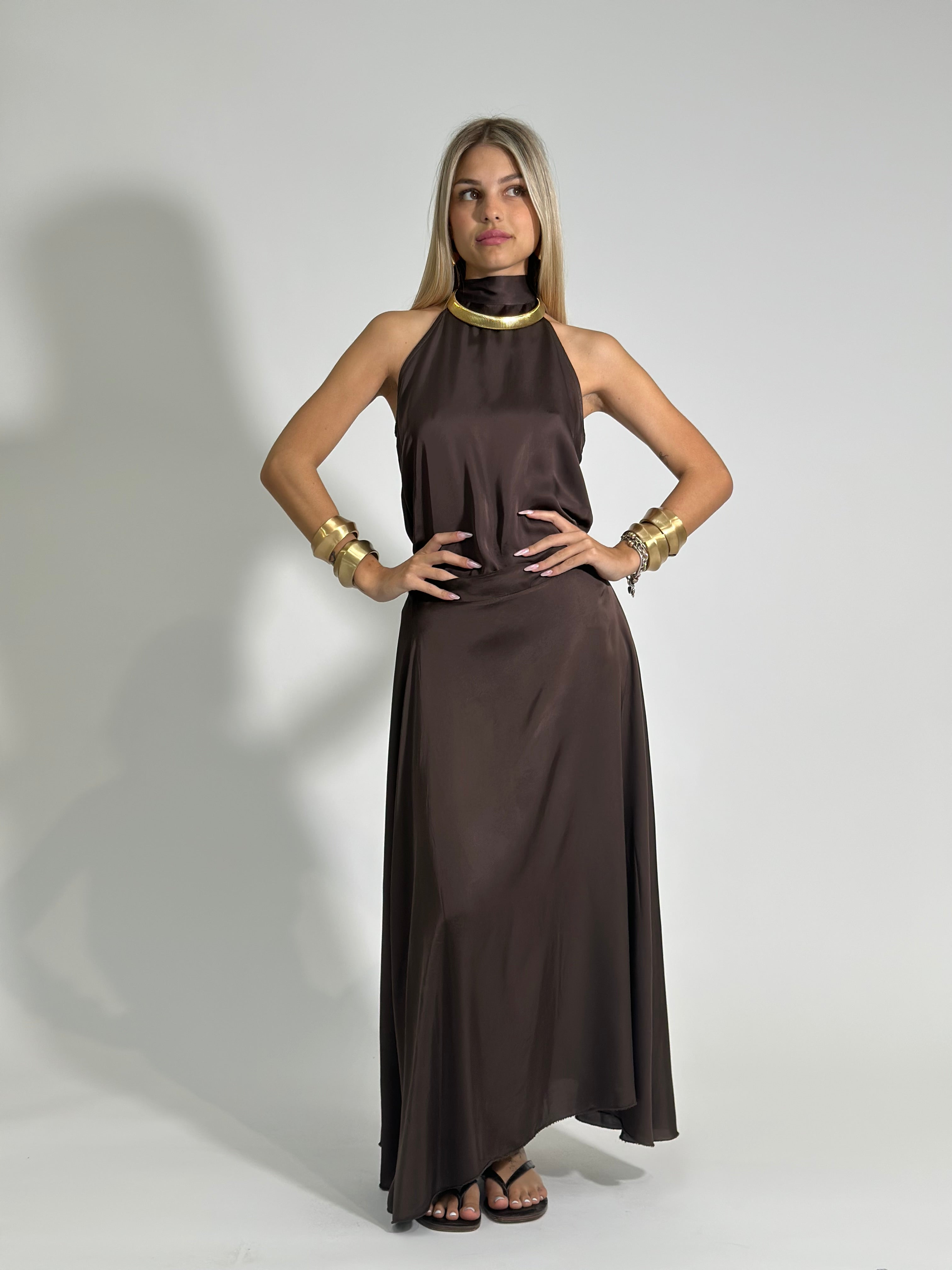 Gonna viscosa 31919 BROWN