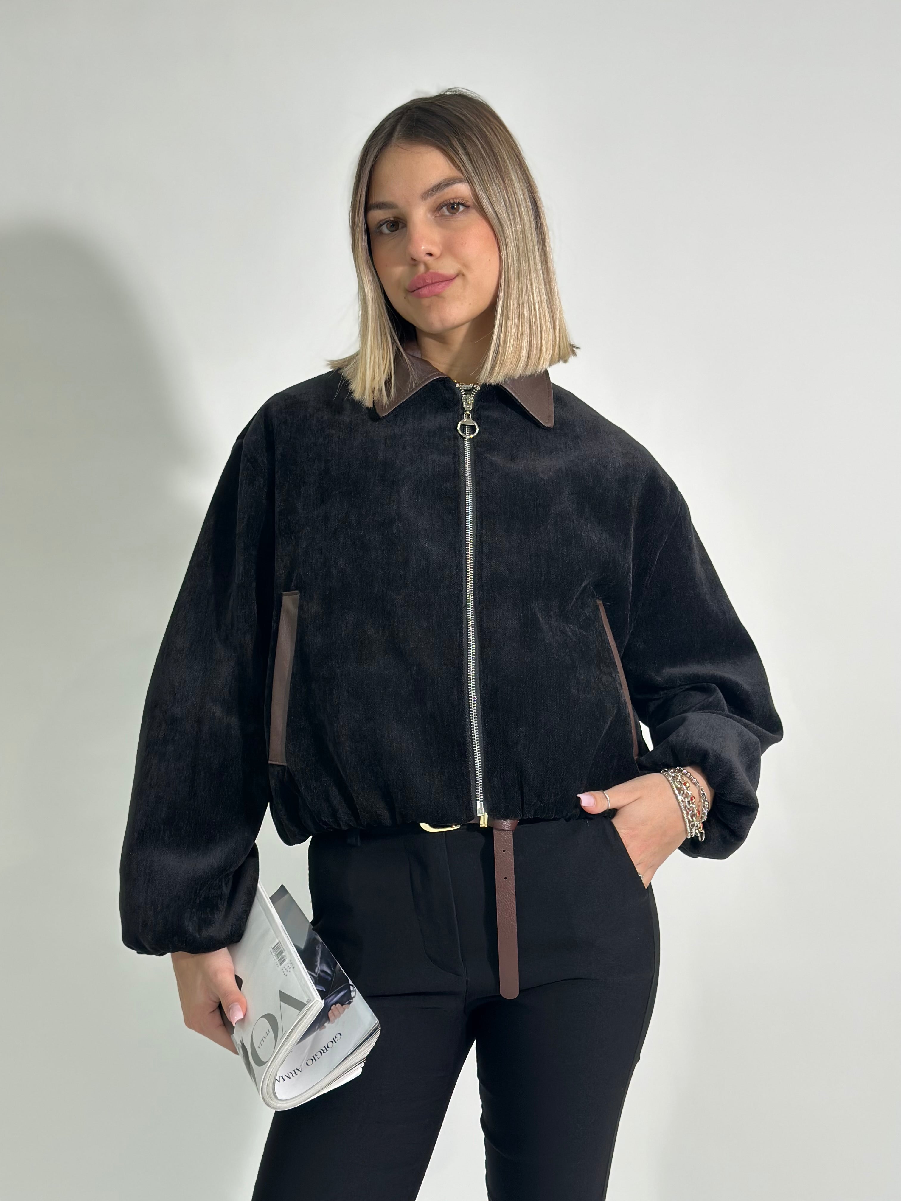 Giacca bomber 7852 NERO