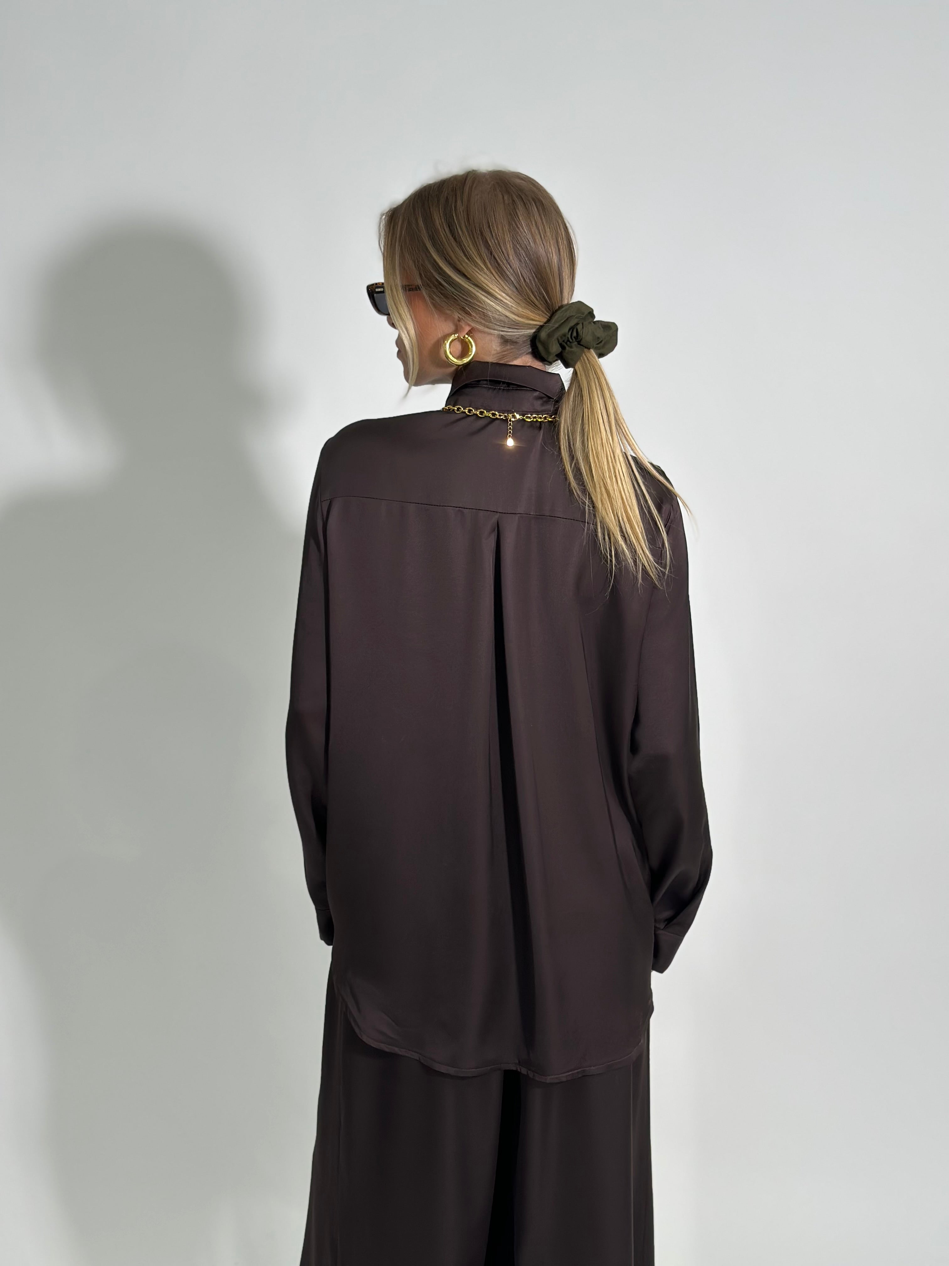 Camicia fluida 1081 MARRONE