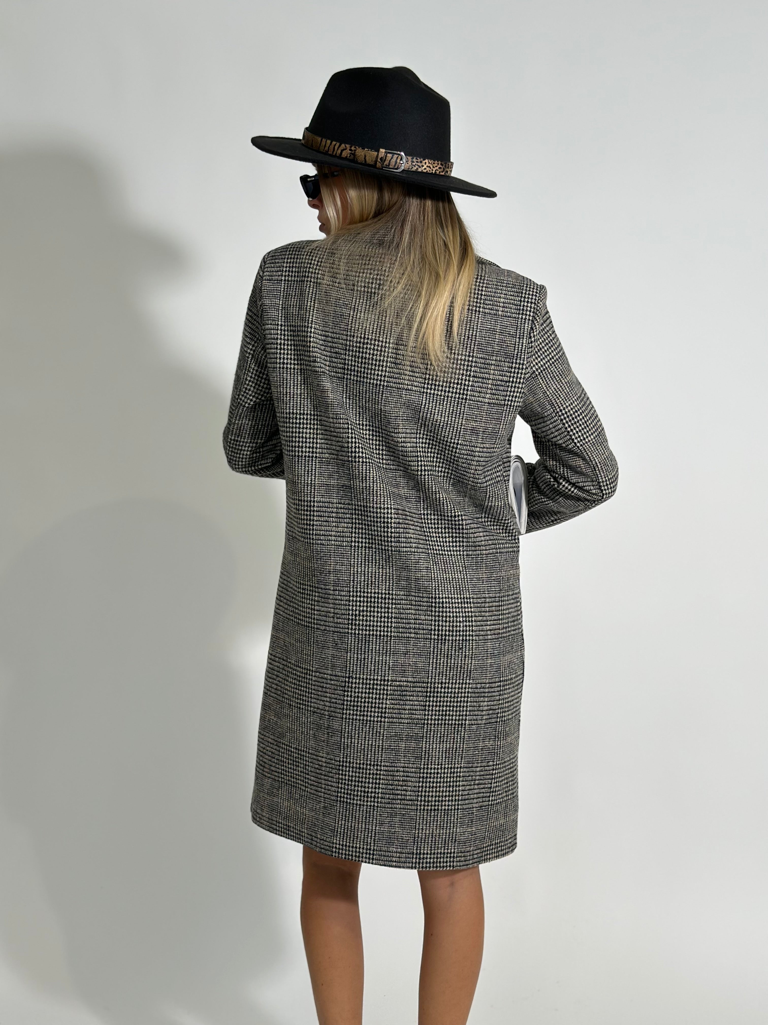 Cappotto madras 91057 NERO