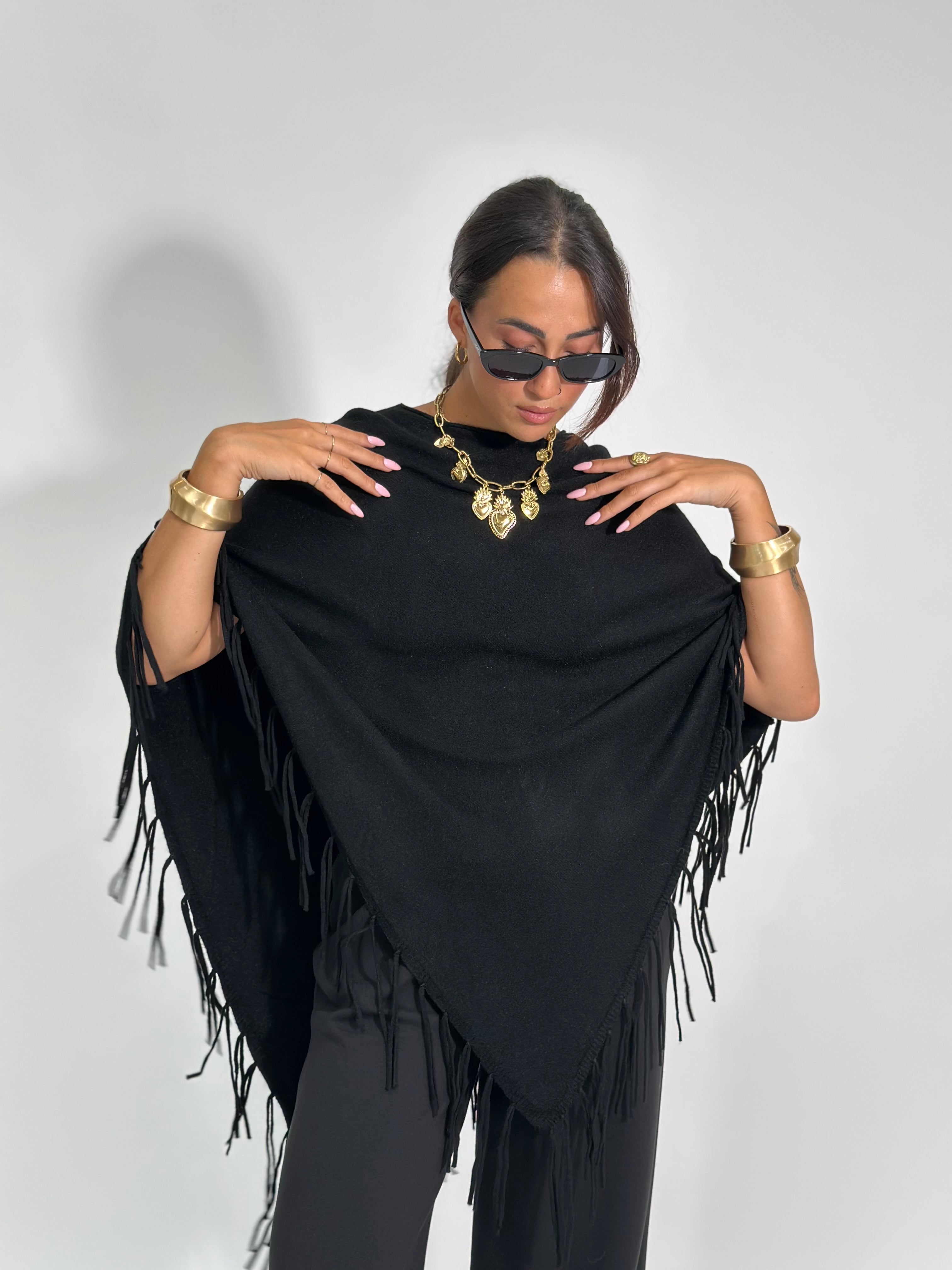 Poncho C643 NERO