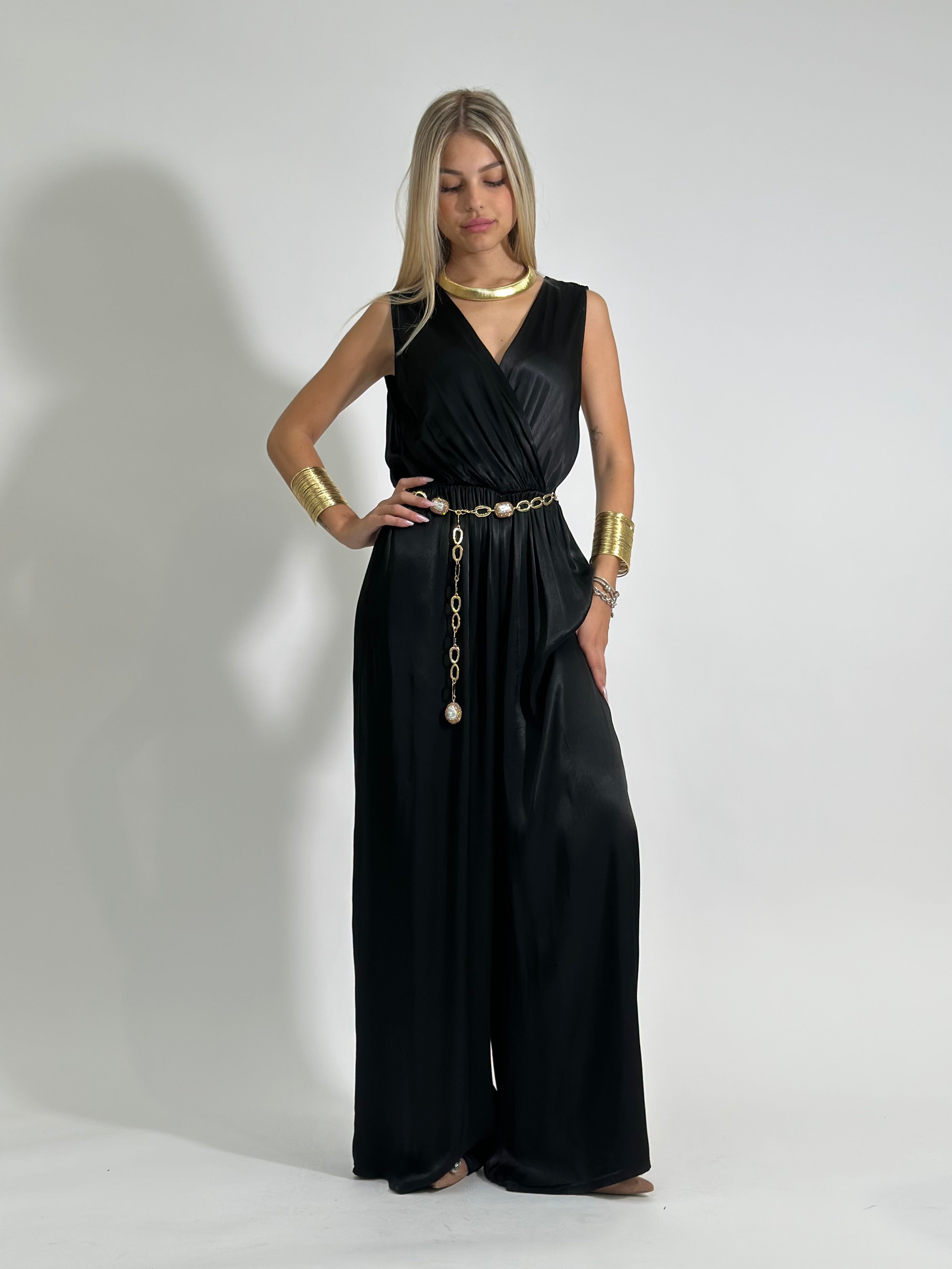 Tuta satin 6508 NERO