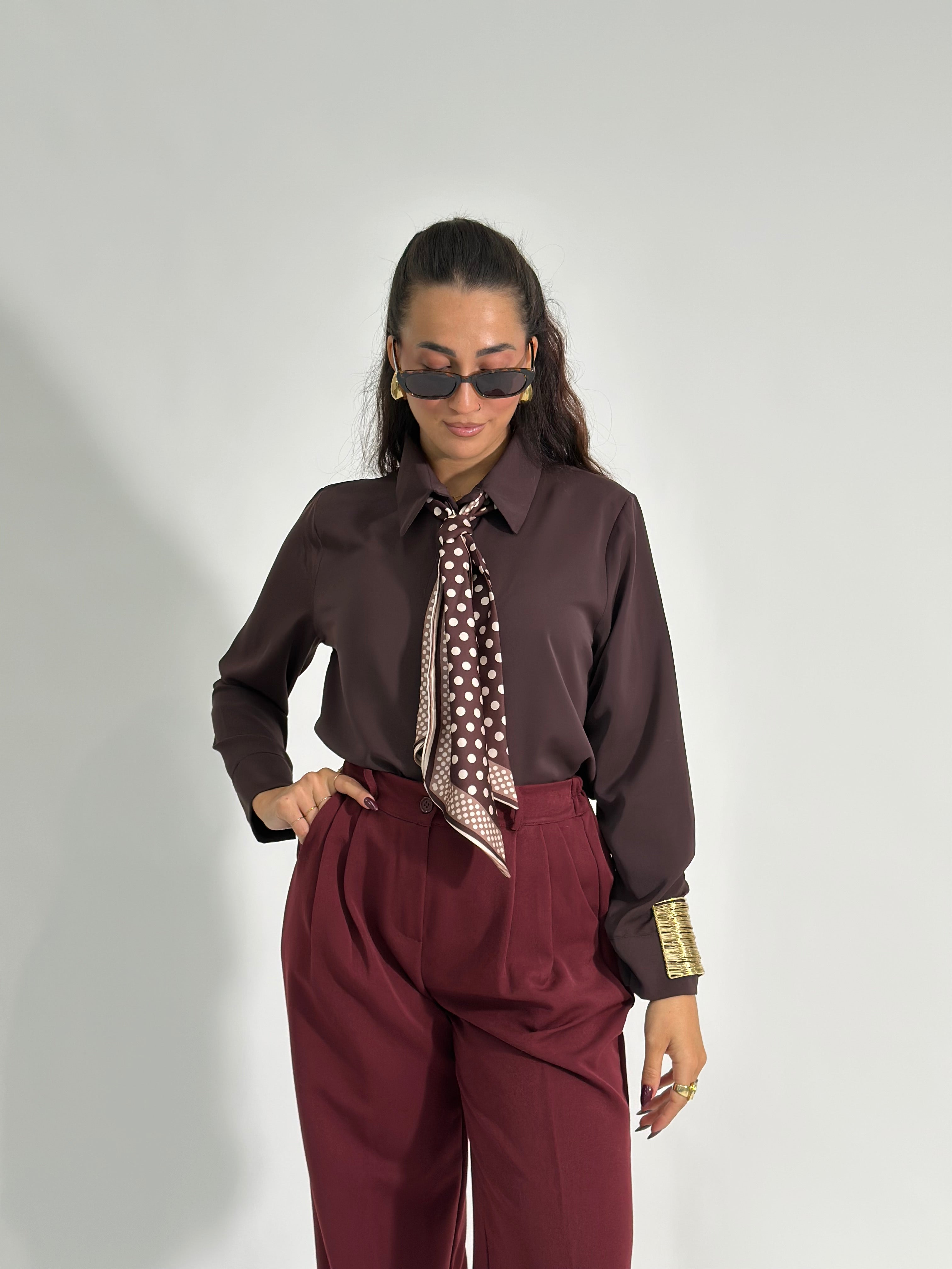 Camicia foulard 113638 MORO