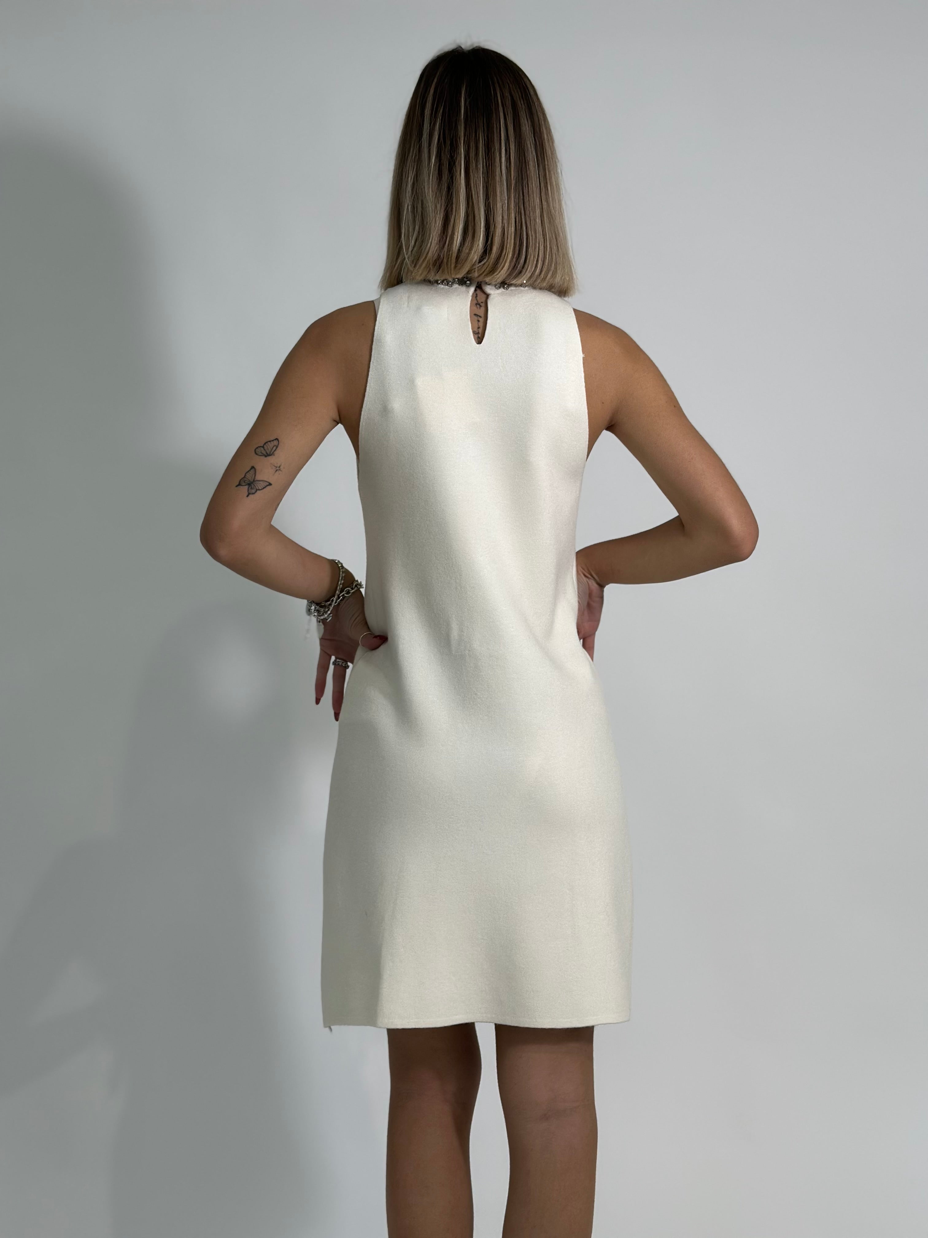 Abito cristalli 5370 PANNA