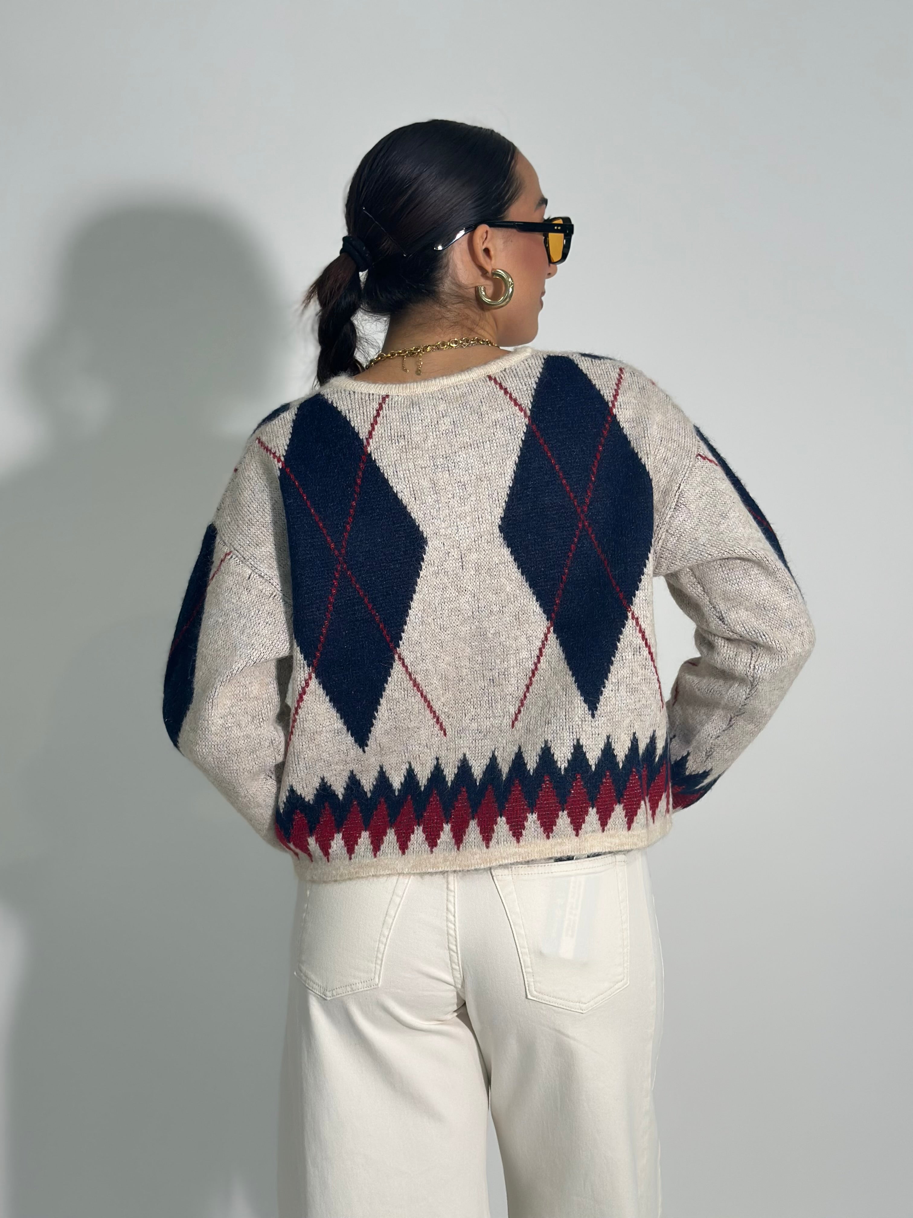 Maglia rombi 4872505 BLU