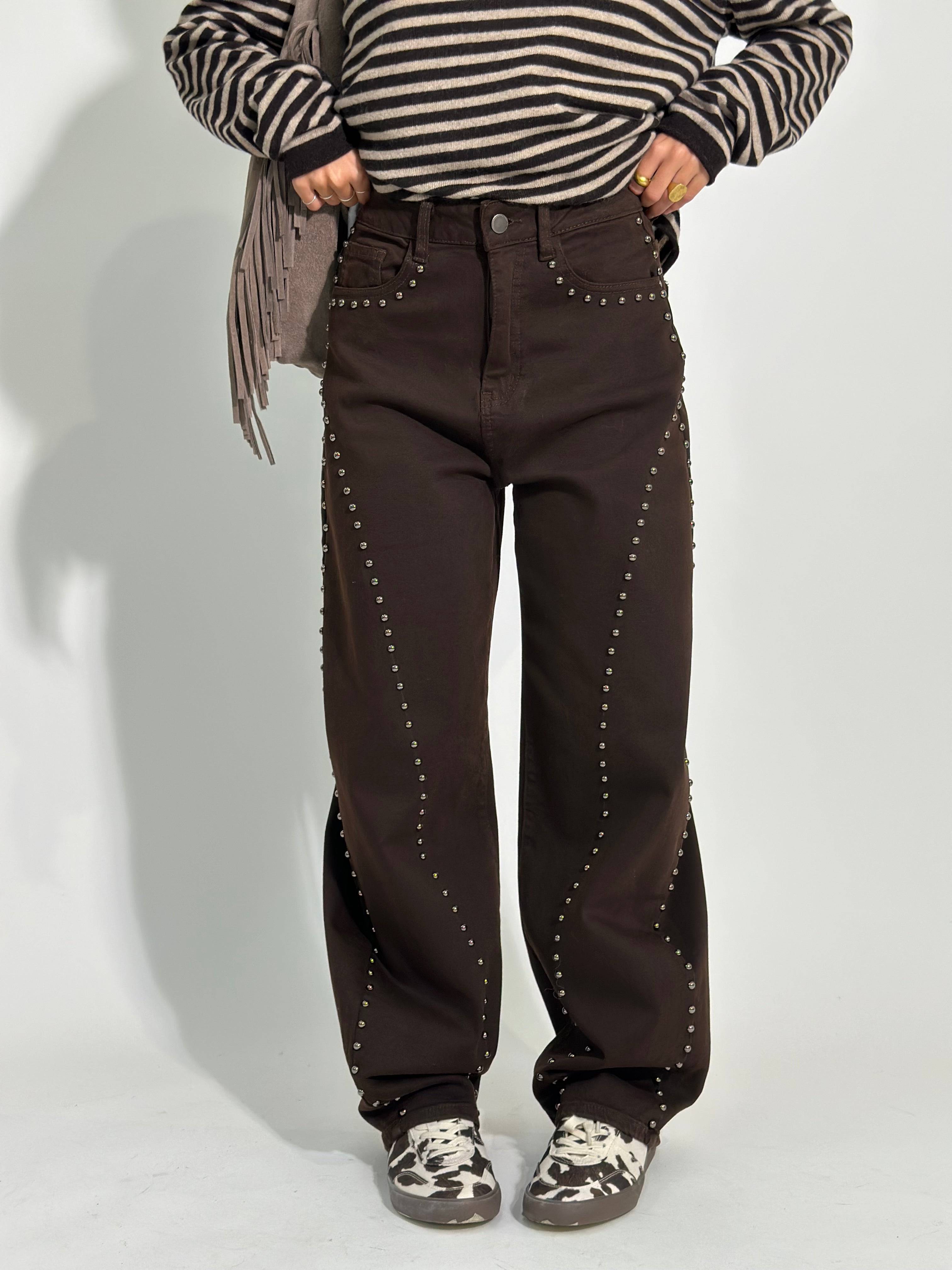 Pantalone baloon borchie LW1862