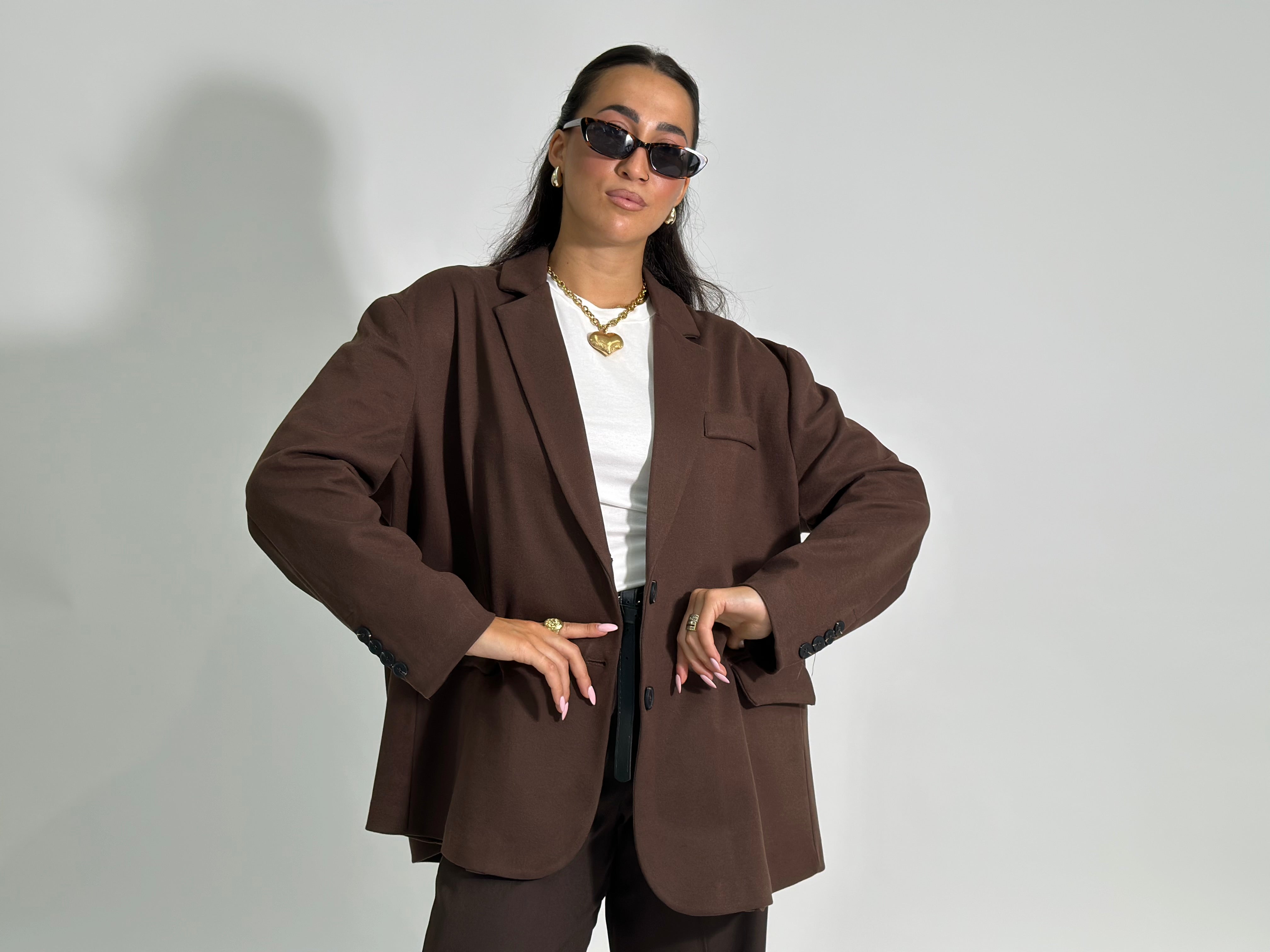 Giacca over 24371D MARRONE