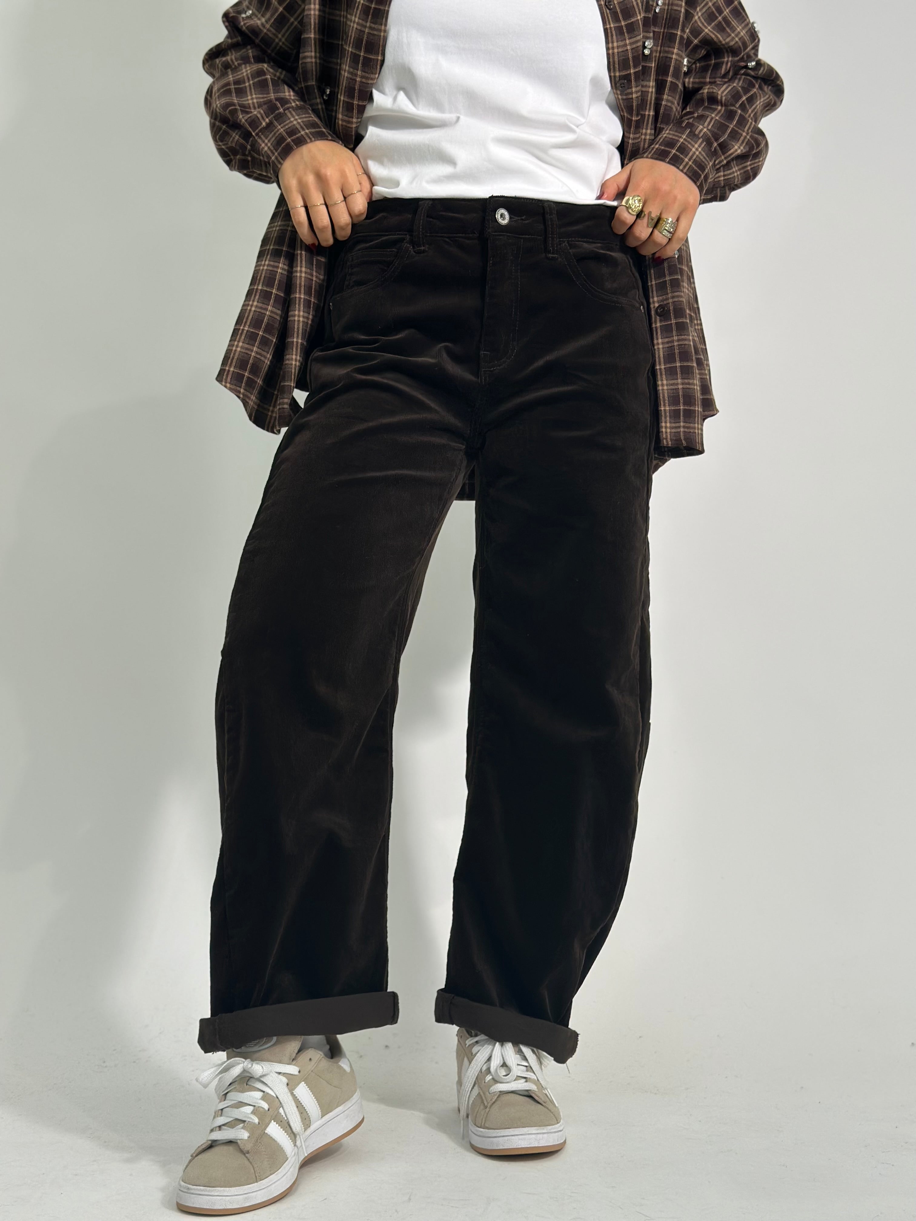 Pantalone baloon costina 9320 MORO