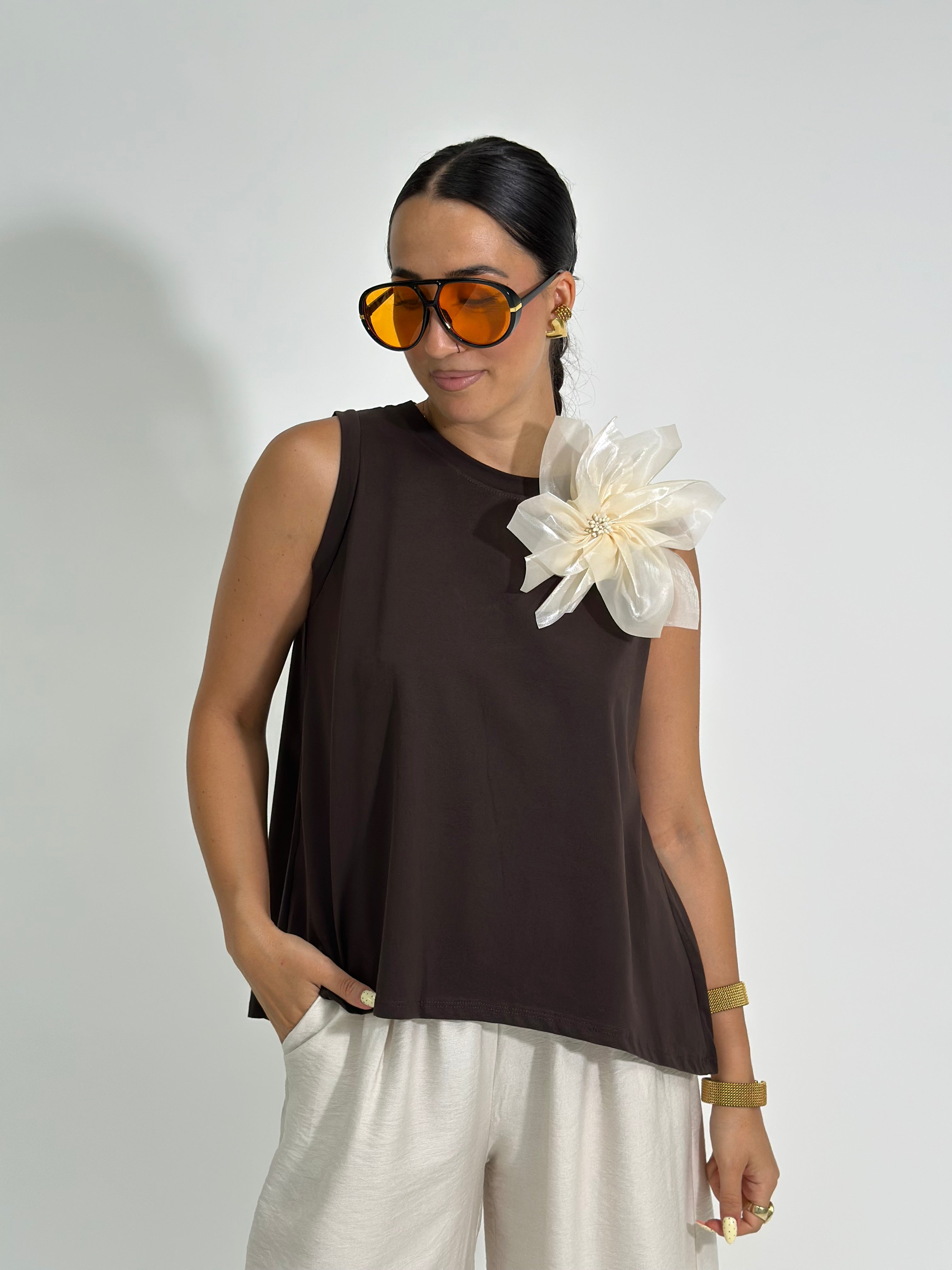 Maglia fiore 688 MORO