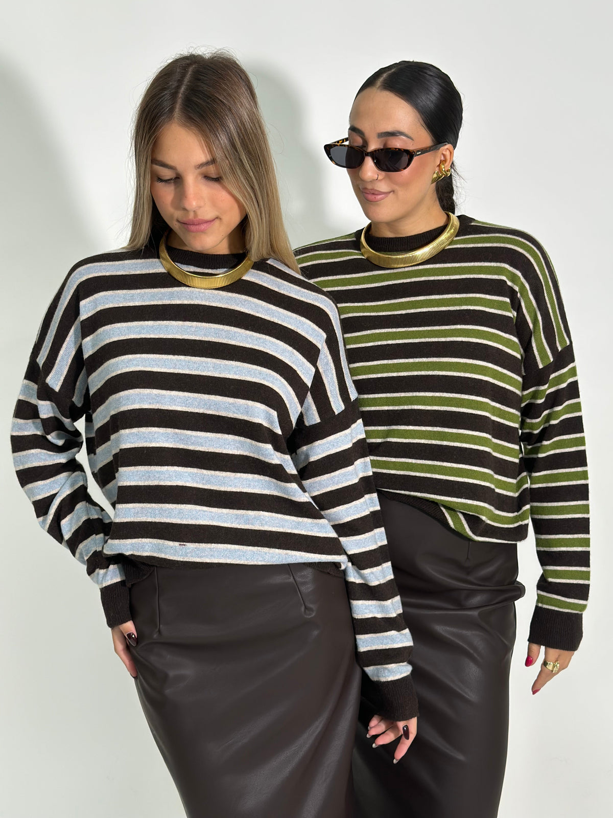 Maglia cashmere blend righe 10412