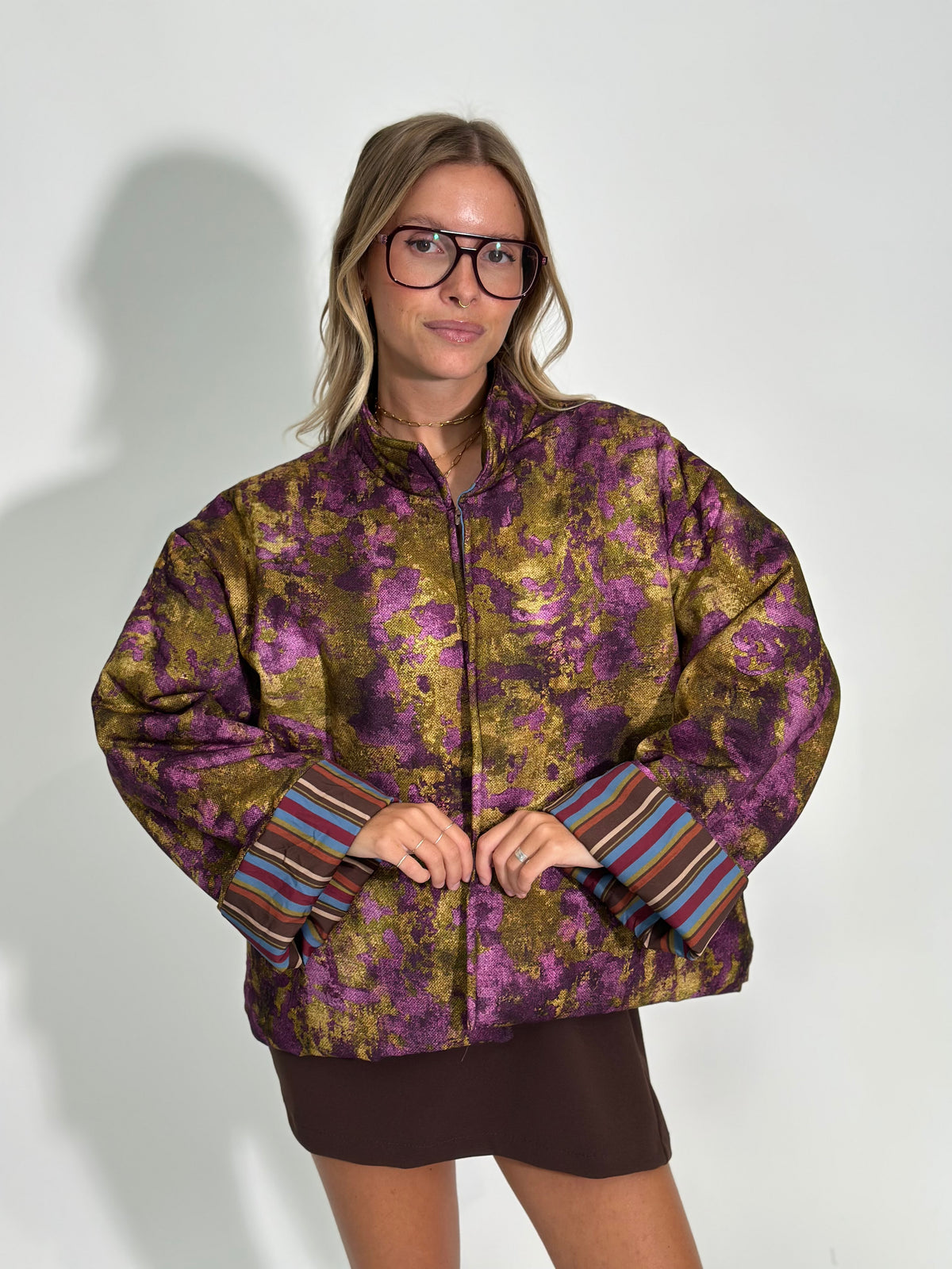 Giacca Soft fantasia 6520 VIOLA
