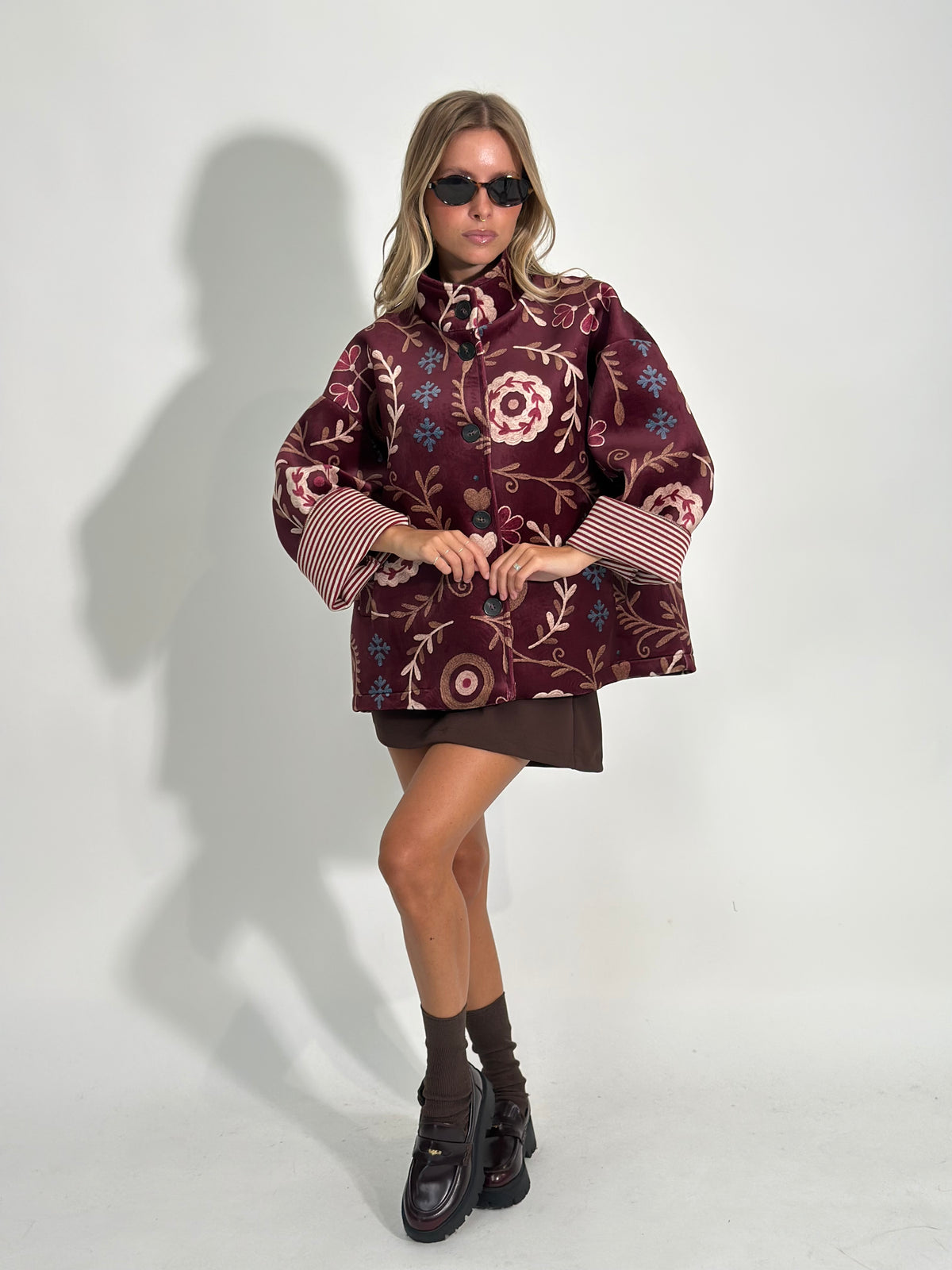 Giacca velluto neoprene 29177 BORDO'