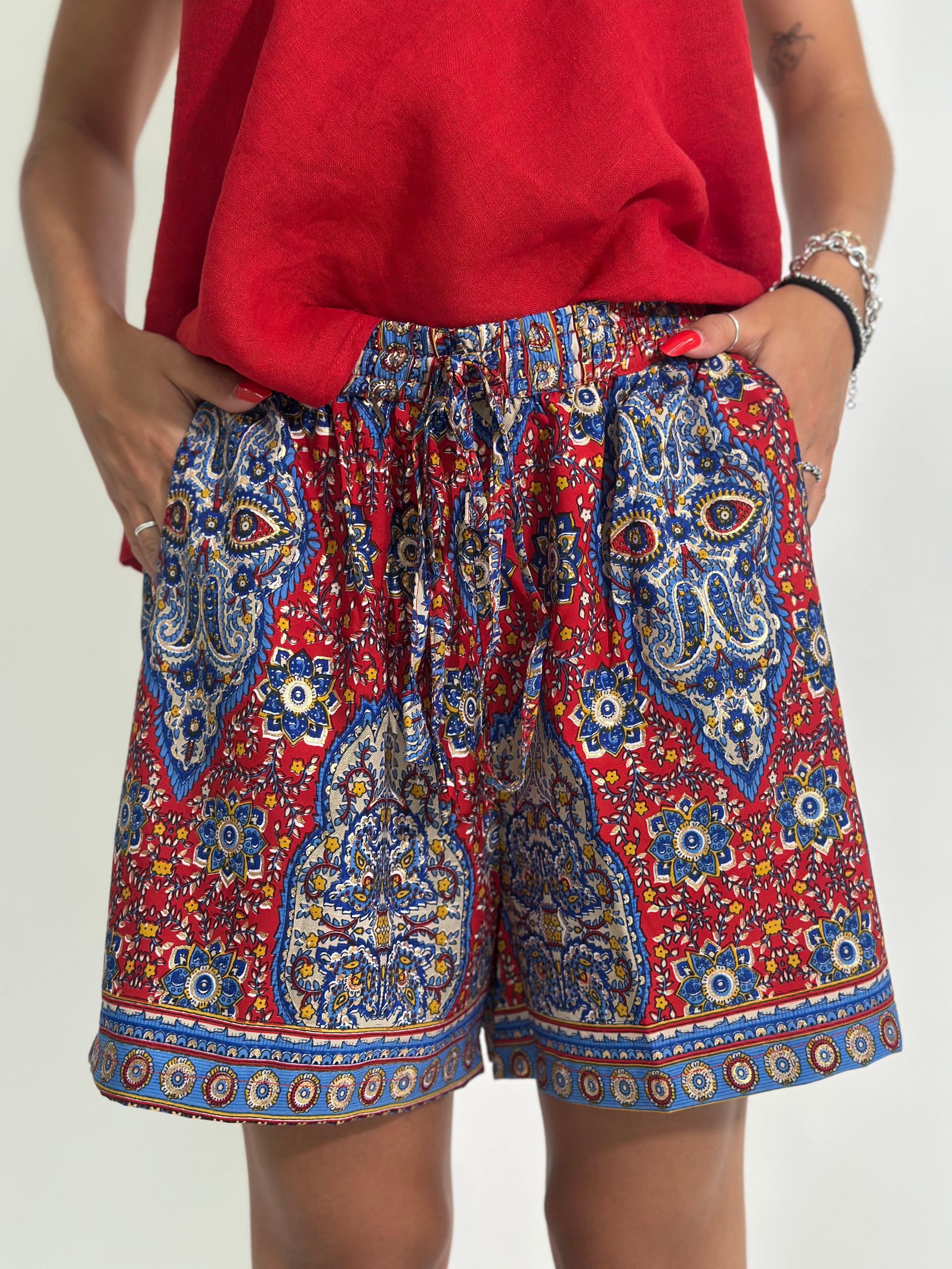 Shorts bohoo seta 1027