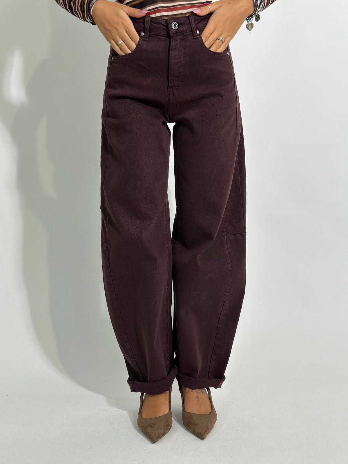 Jeans baloon 2213-26 BORDO'