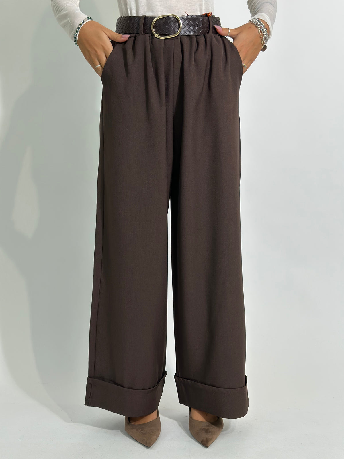 Pantalone risvolto 26521 MORO