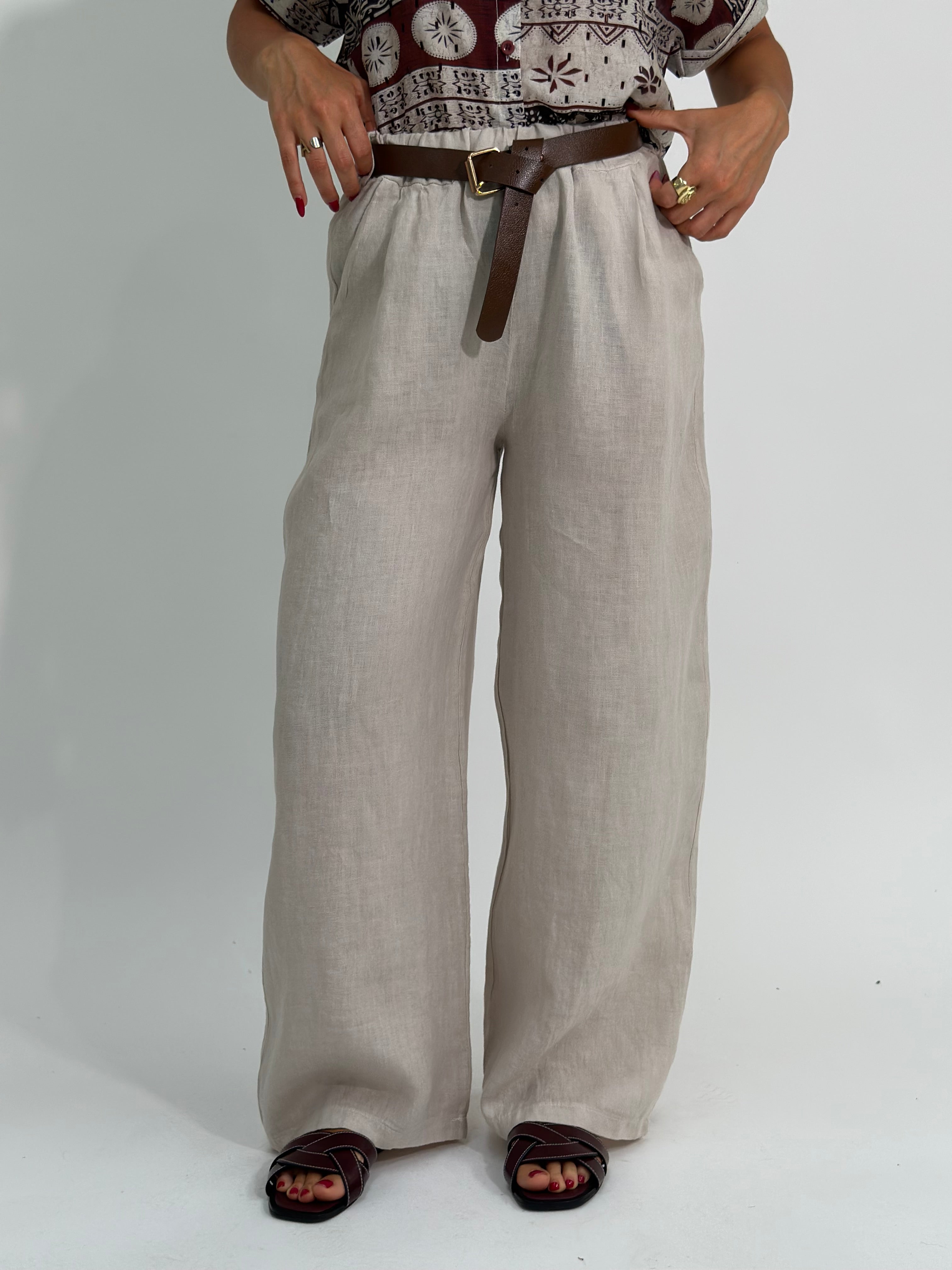 Pantalone lino 100% 1588