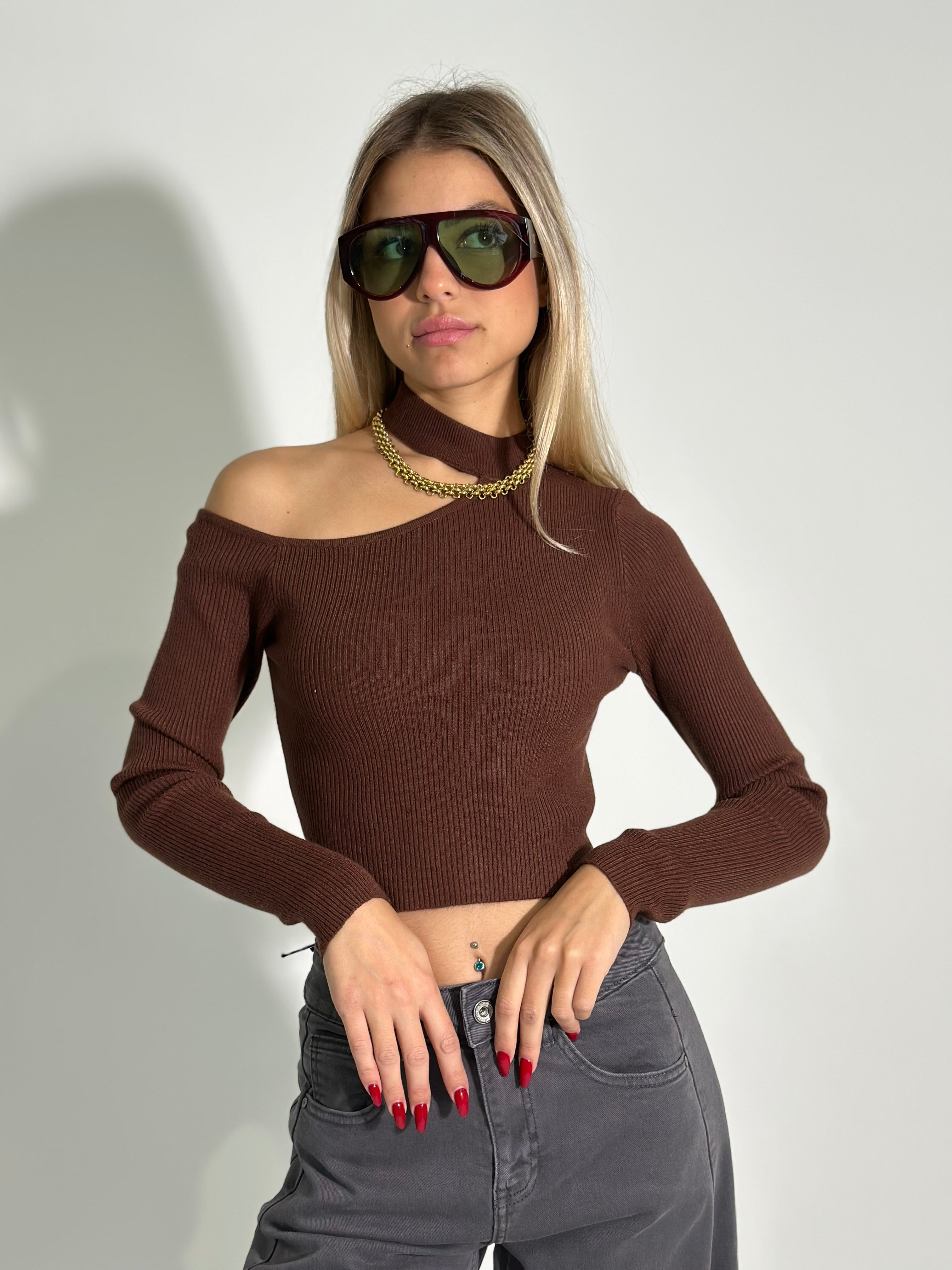 Maglia cut out crop 3022 3+1 OMAGGIO