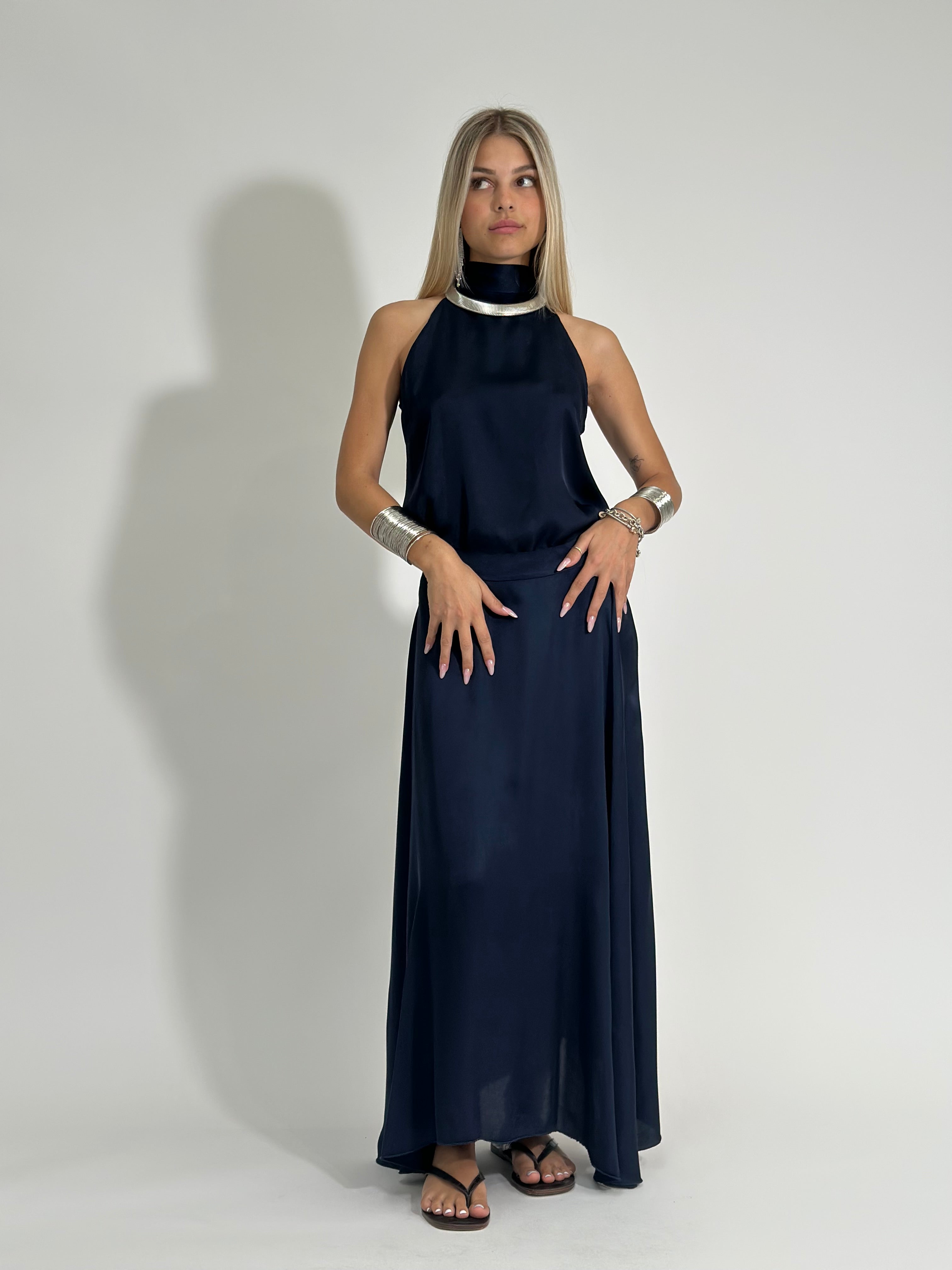 Gonna viscosa 31919 BLU