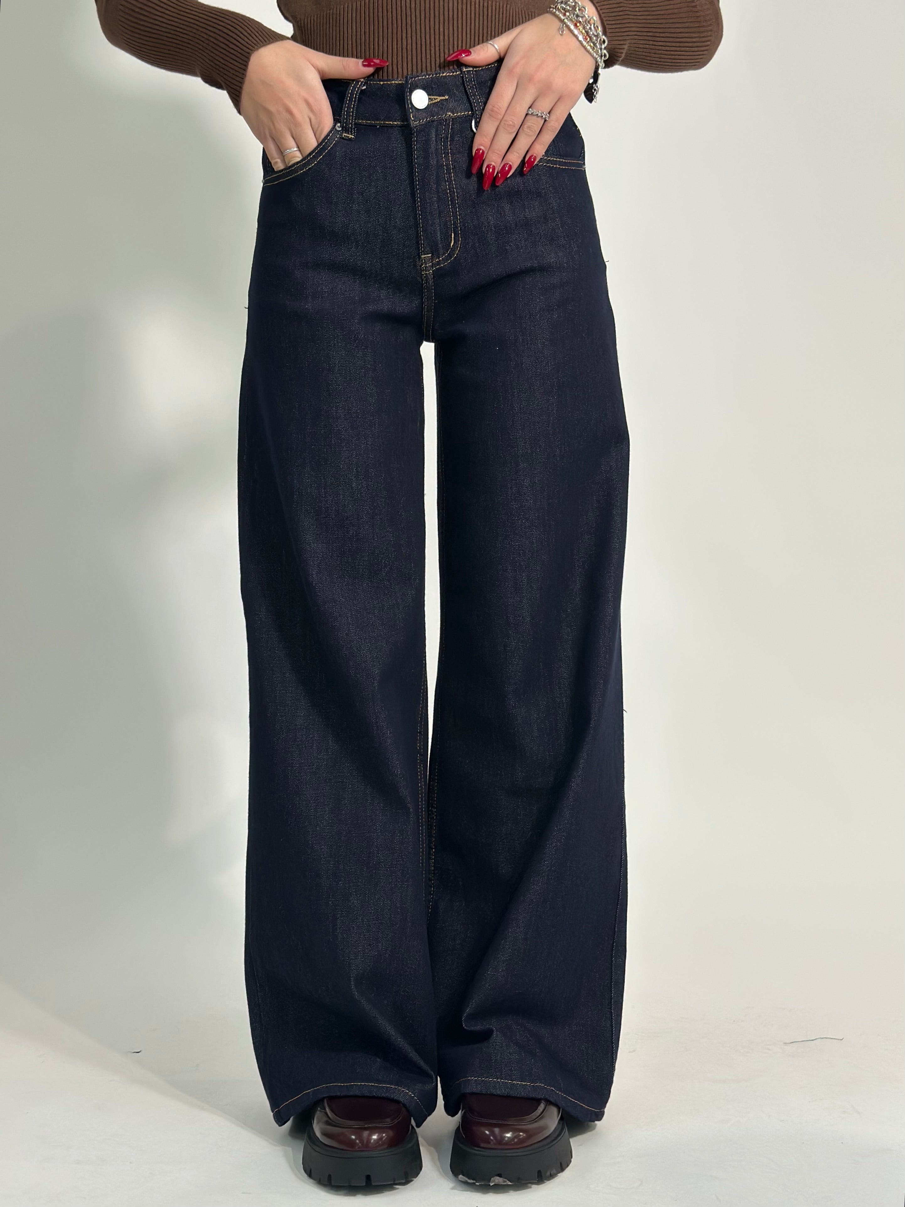 Jeans blu black Y514