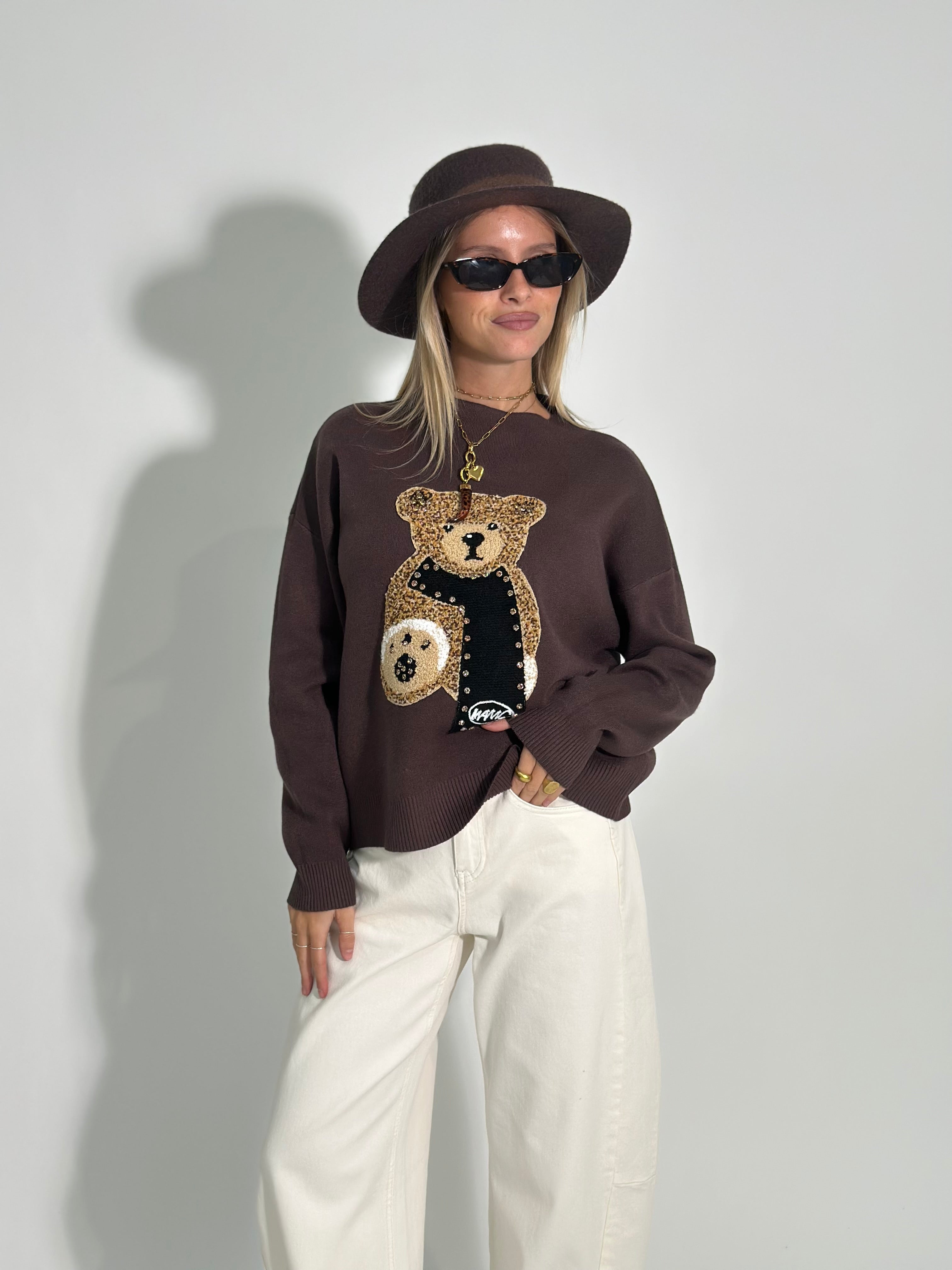 Maglia teddy sciarpa 8089