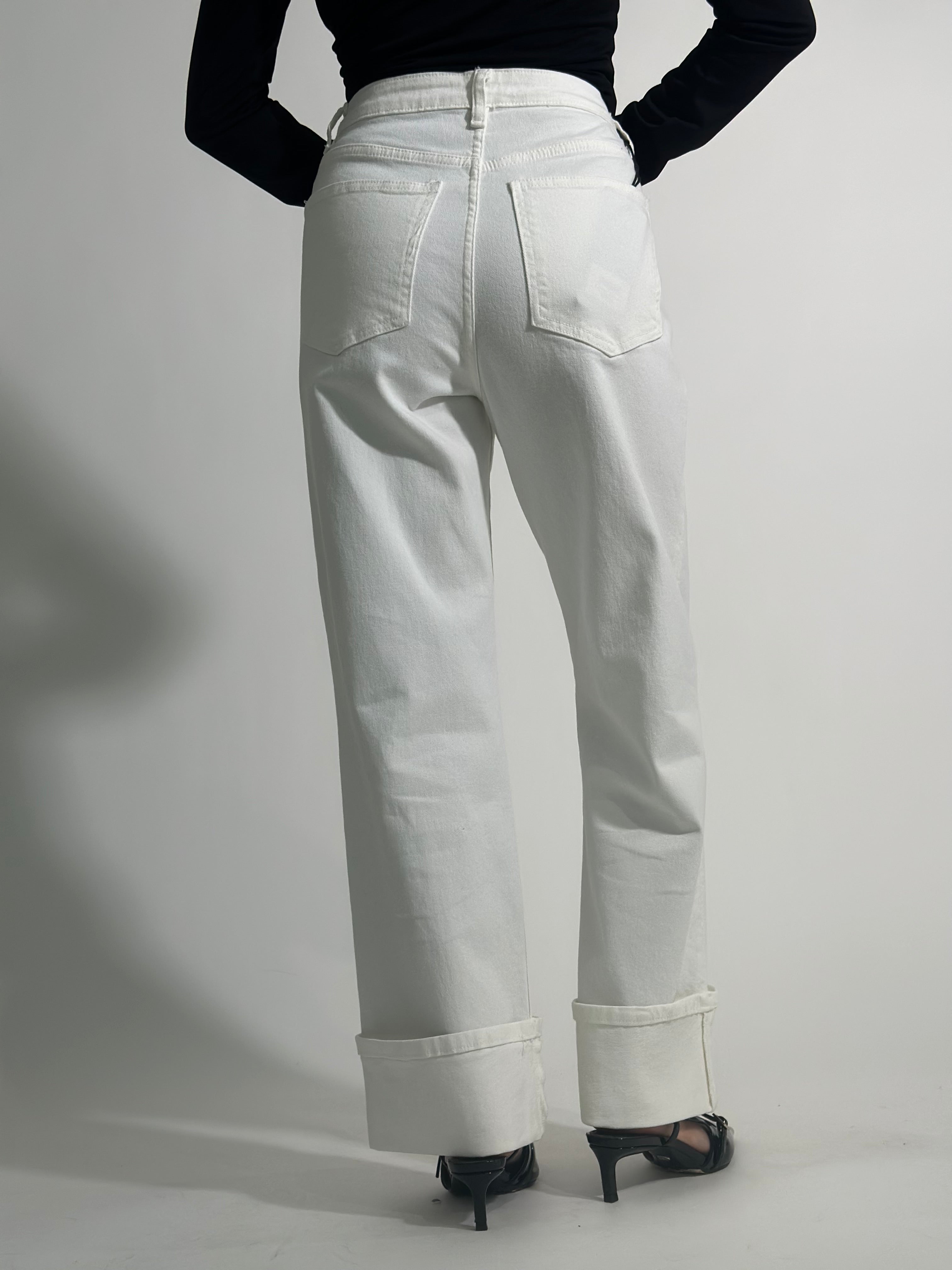 Jeans denim colorato 1383-1 BIANCO
