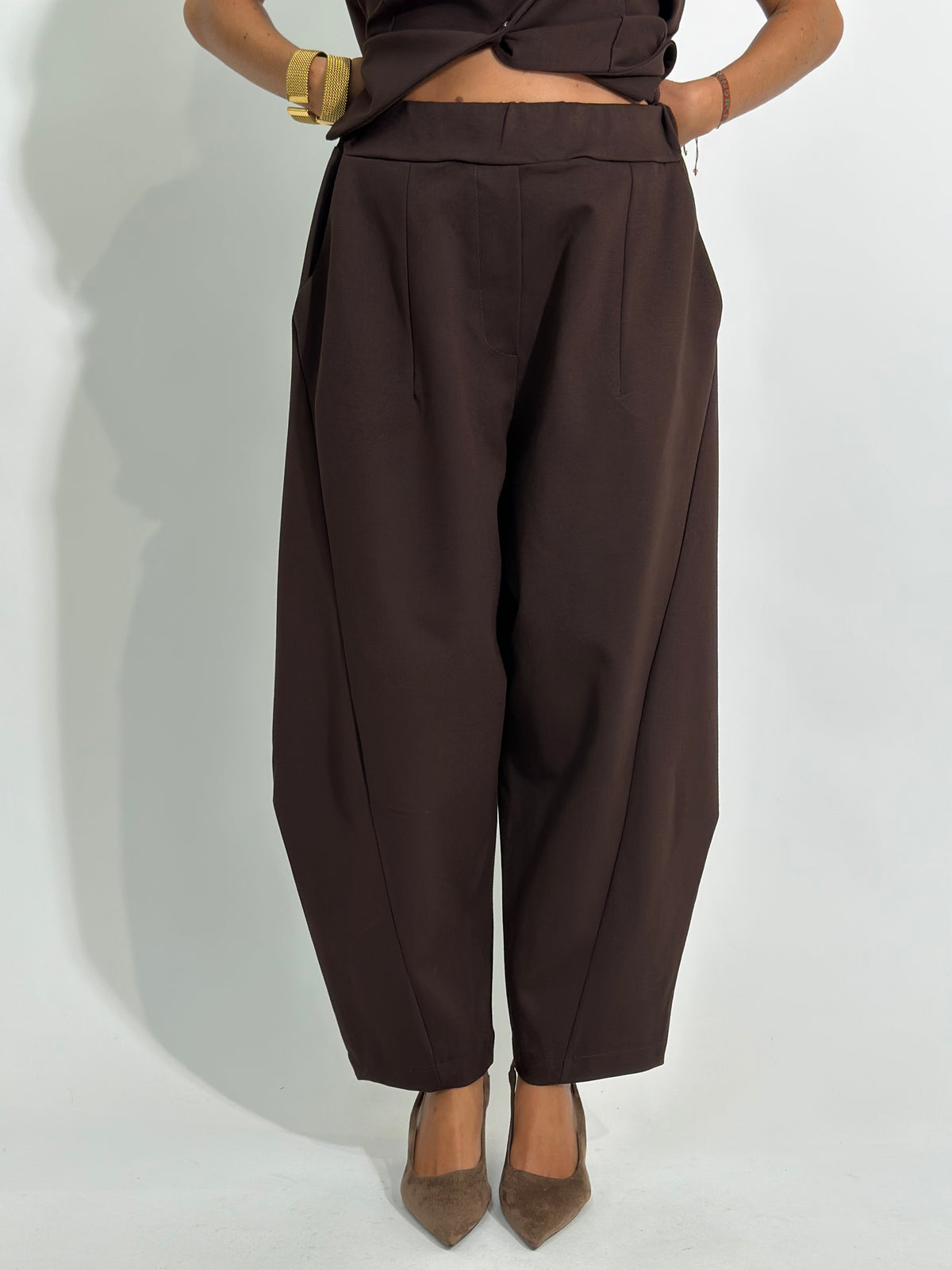 Pantalone baloon punto milano 9516
